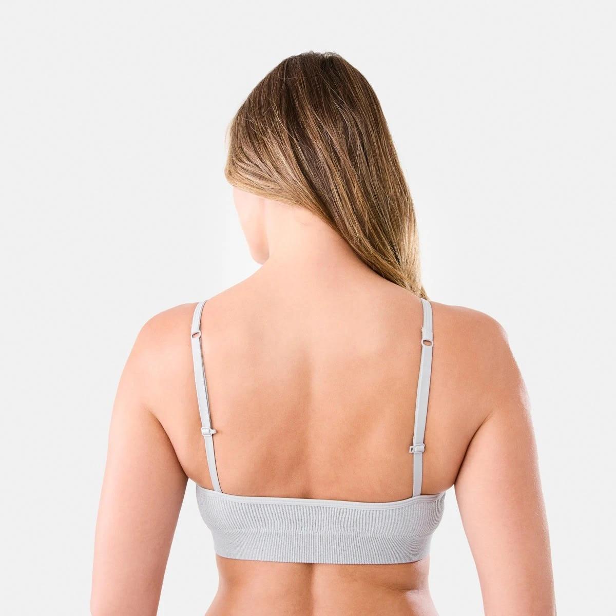 3 Seamfree Rib Crop Bra GREY MARLE, 3 of 8