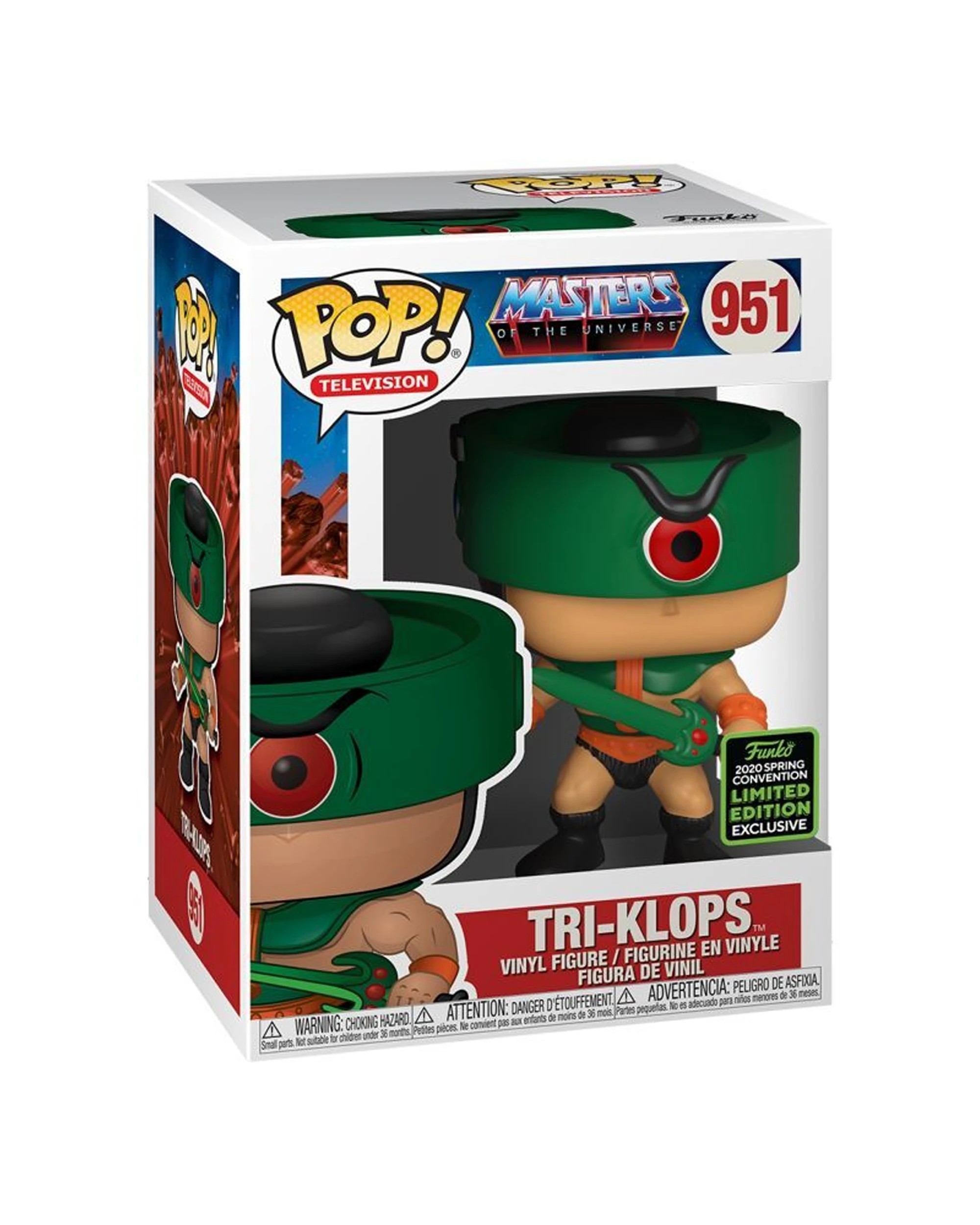 3 Pop MotU Tri-Klops Pop Vinyl Action Figure Collectible 10cm - Stylised - Multi, 3 of 3