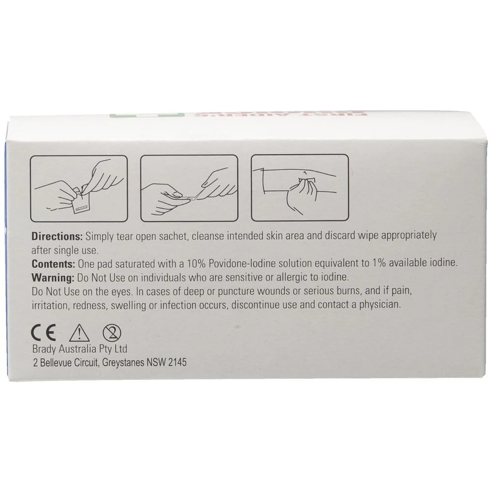 2 First Aiders Choice Povidine-Iodine Wipes 100 Pack, 2 of 6