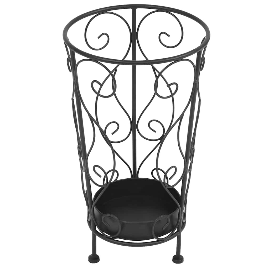 1 Vidaxl Umbrella Stand Vintage Style Metal - Black, 1 of 5