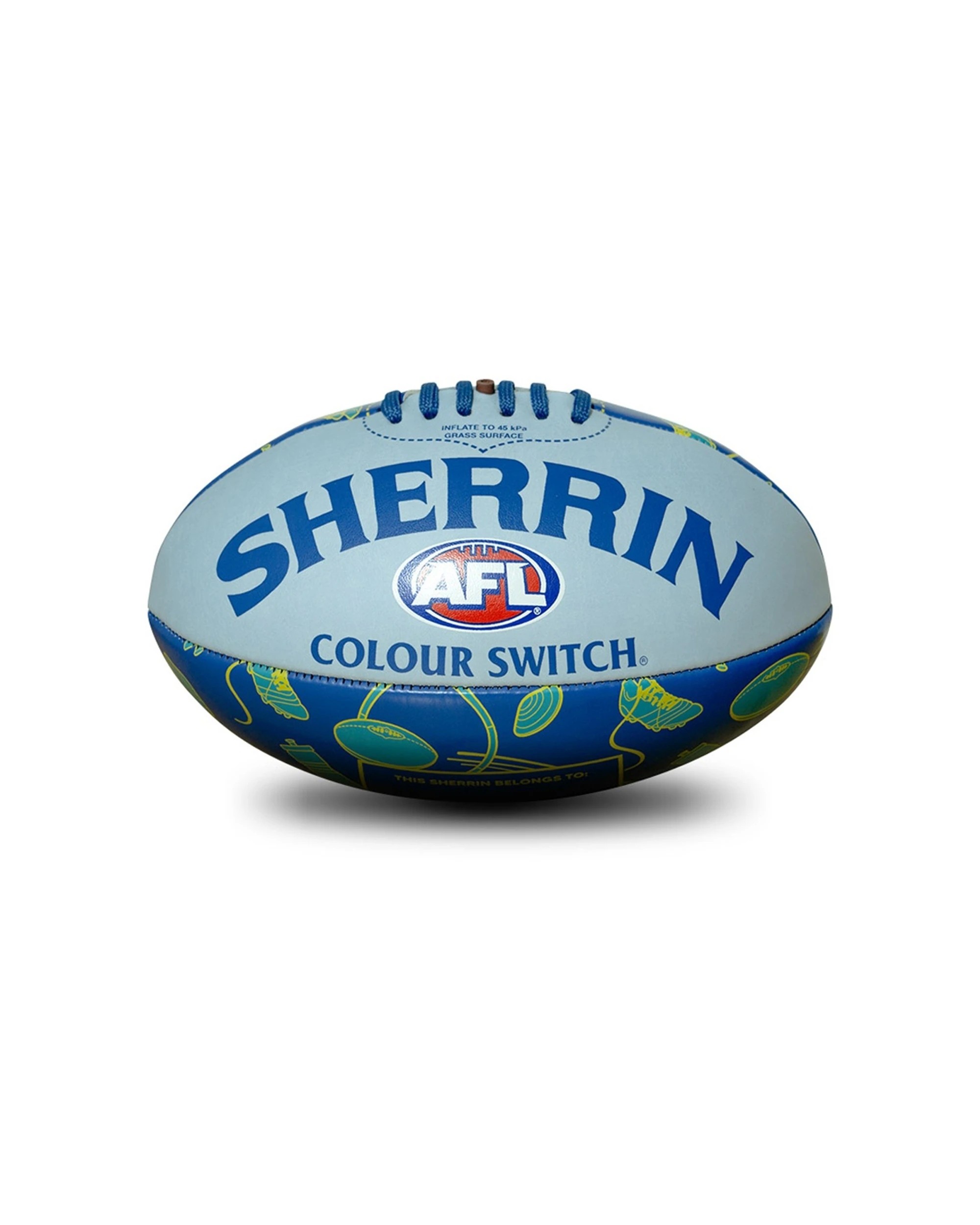 1 Sherrin AFL Auskick UV Activated Colour Switch Football Size 2 - Multi, 1 of 6
