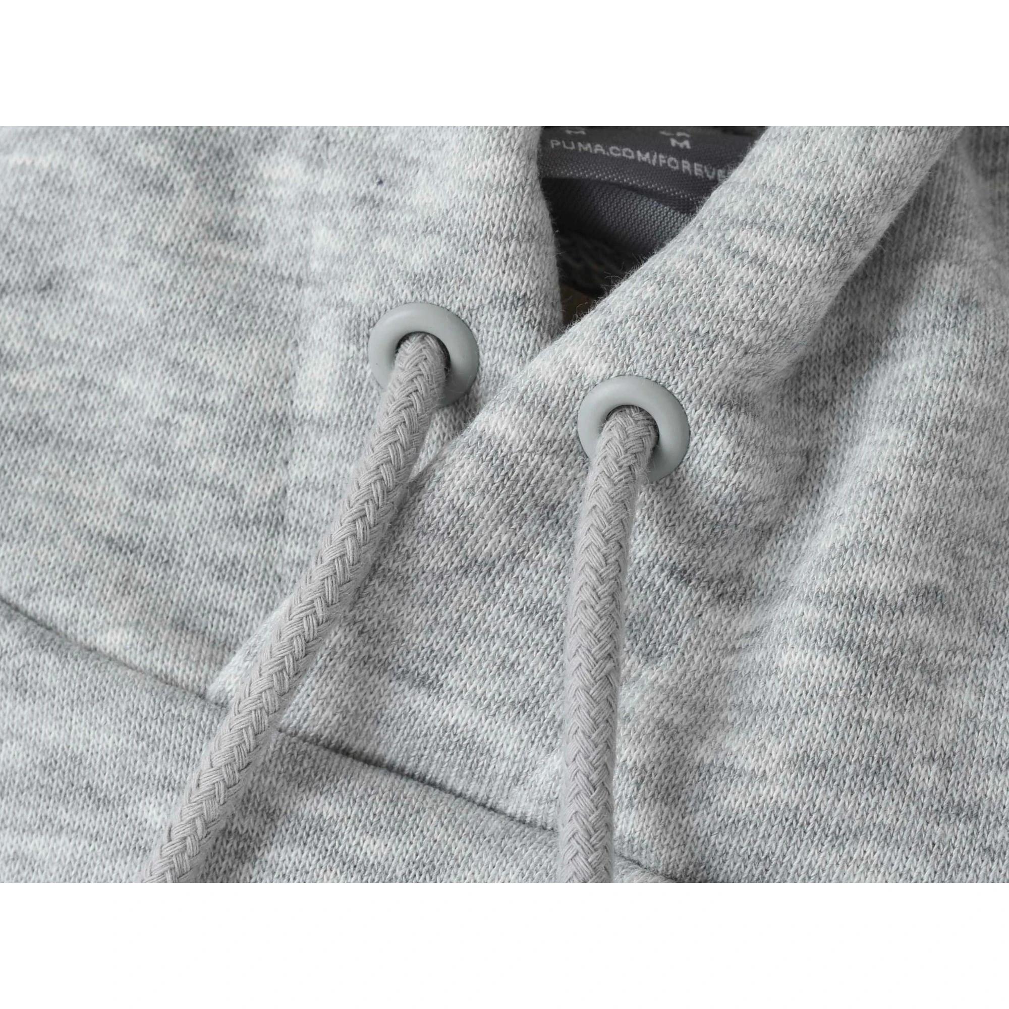 8 Puma Mens Essentials Small Logo Hoodie Light Grey Heather Grey, 8 of 9