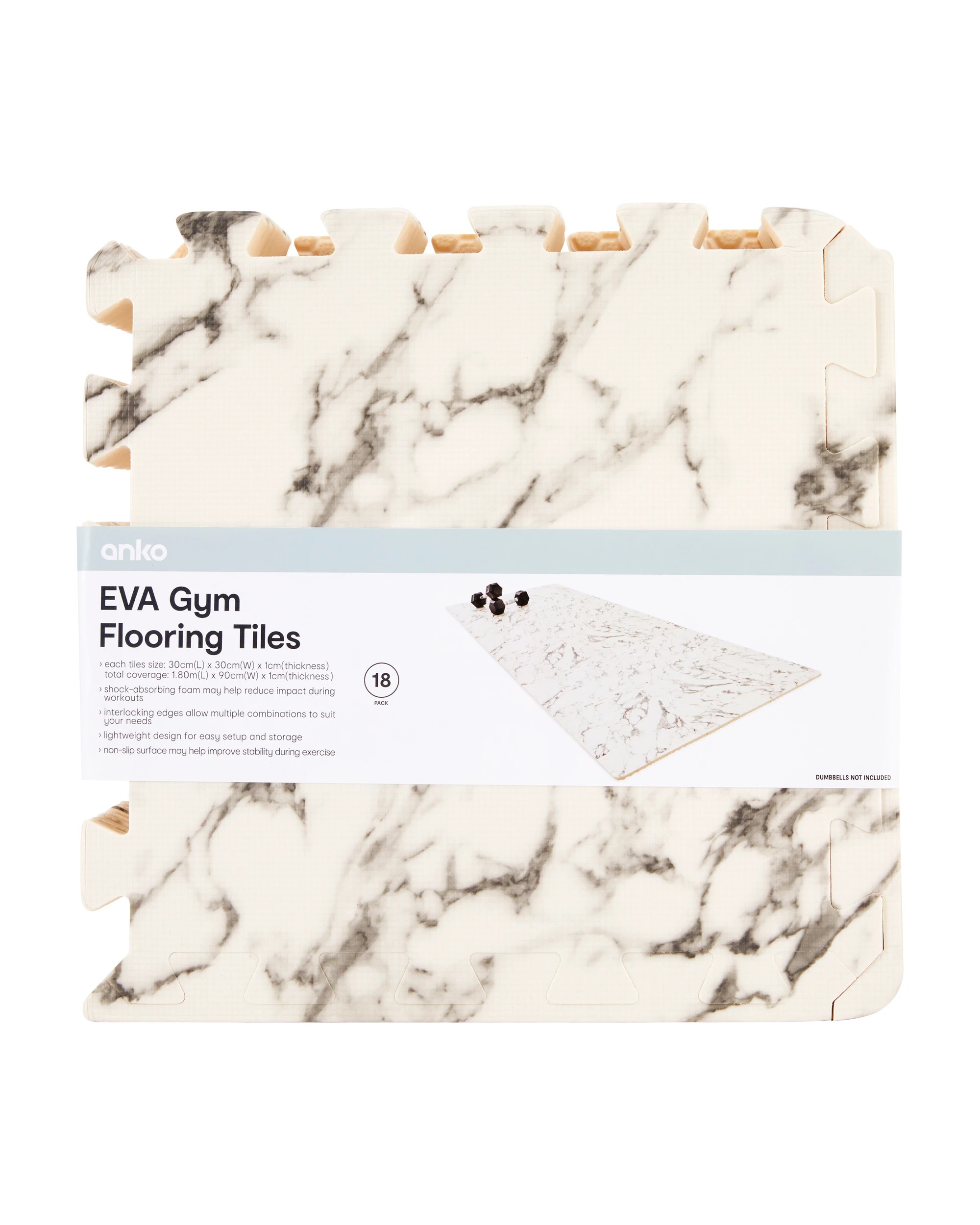 6 18 Pack EVA Gym Flooring Tiles, 6 of 6