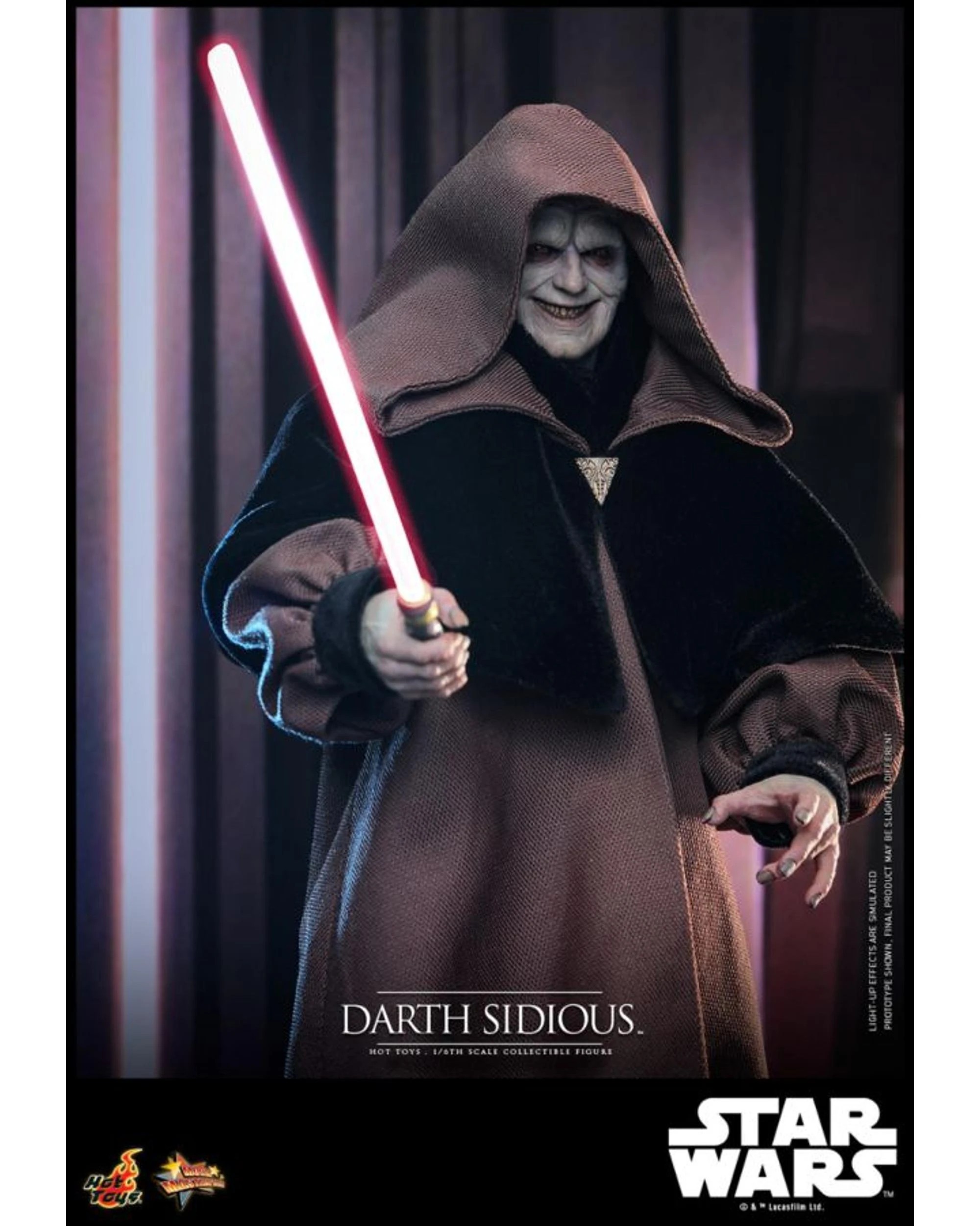 6 Hot Toys Star Wars Revenge Of The Sith Darth Sidious 1:6 Scale Collectible Action Figure, 6 of 10