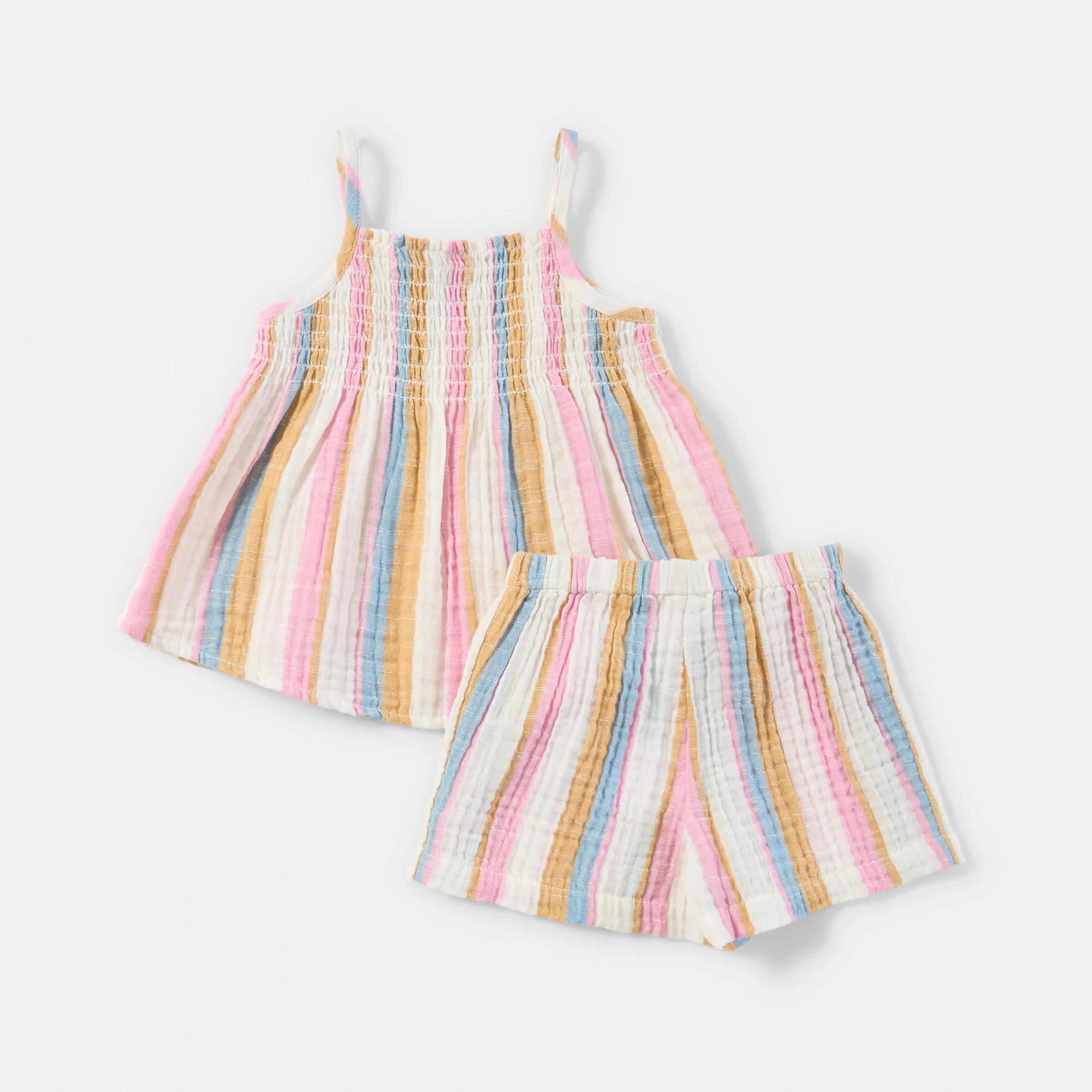 2 Sleeveless Double Cloth Set MULTI STRIPES, 2 of 6