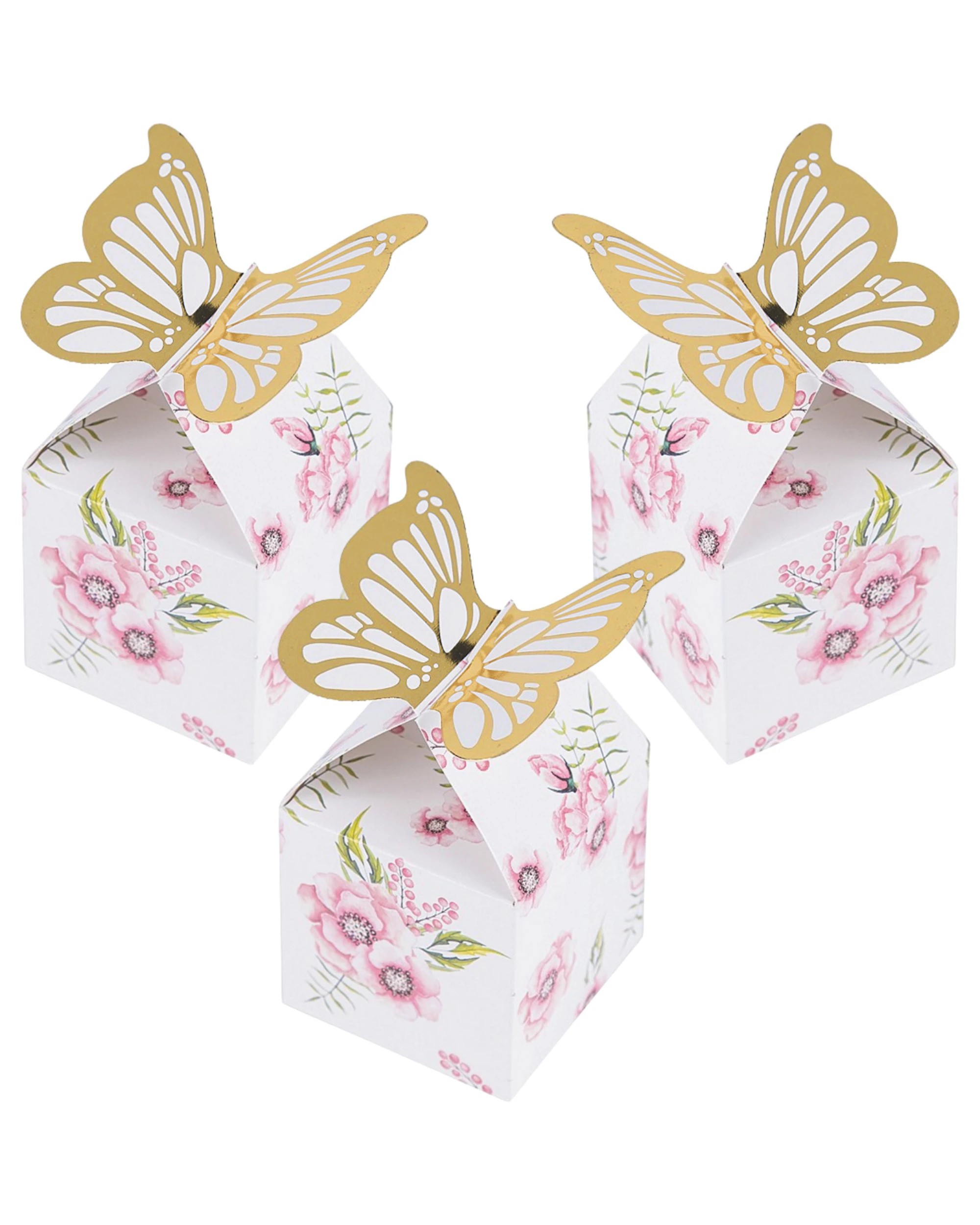 1 Partyrama Butterfly Floral Mini Lolly Treat Boxes 5cm Pack of 24, 1 of 2