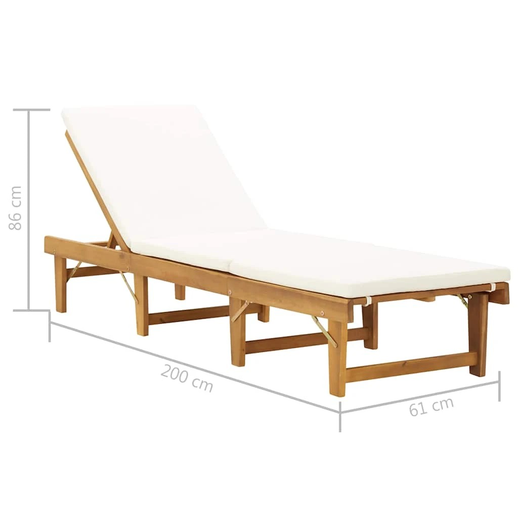 7 vidaXL Sun lounger Foldable - Brown, 7 of 7