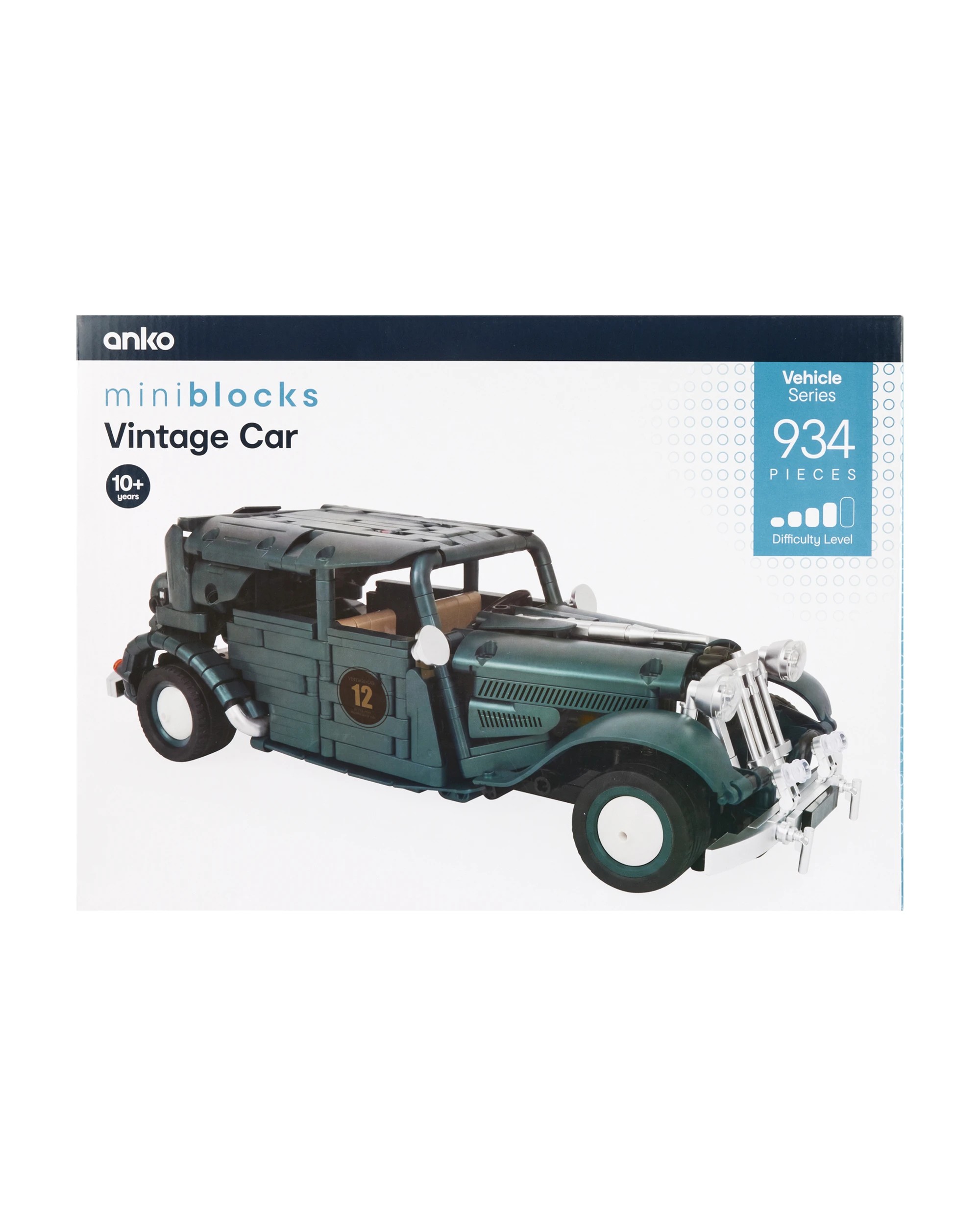 1 934 Piece Mini Blocks Vehicle Series: Vintage Car Playset, 1 of 4