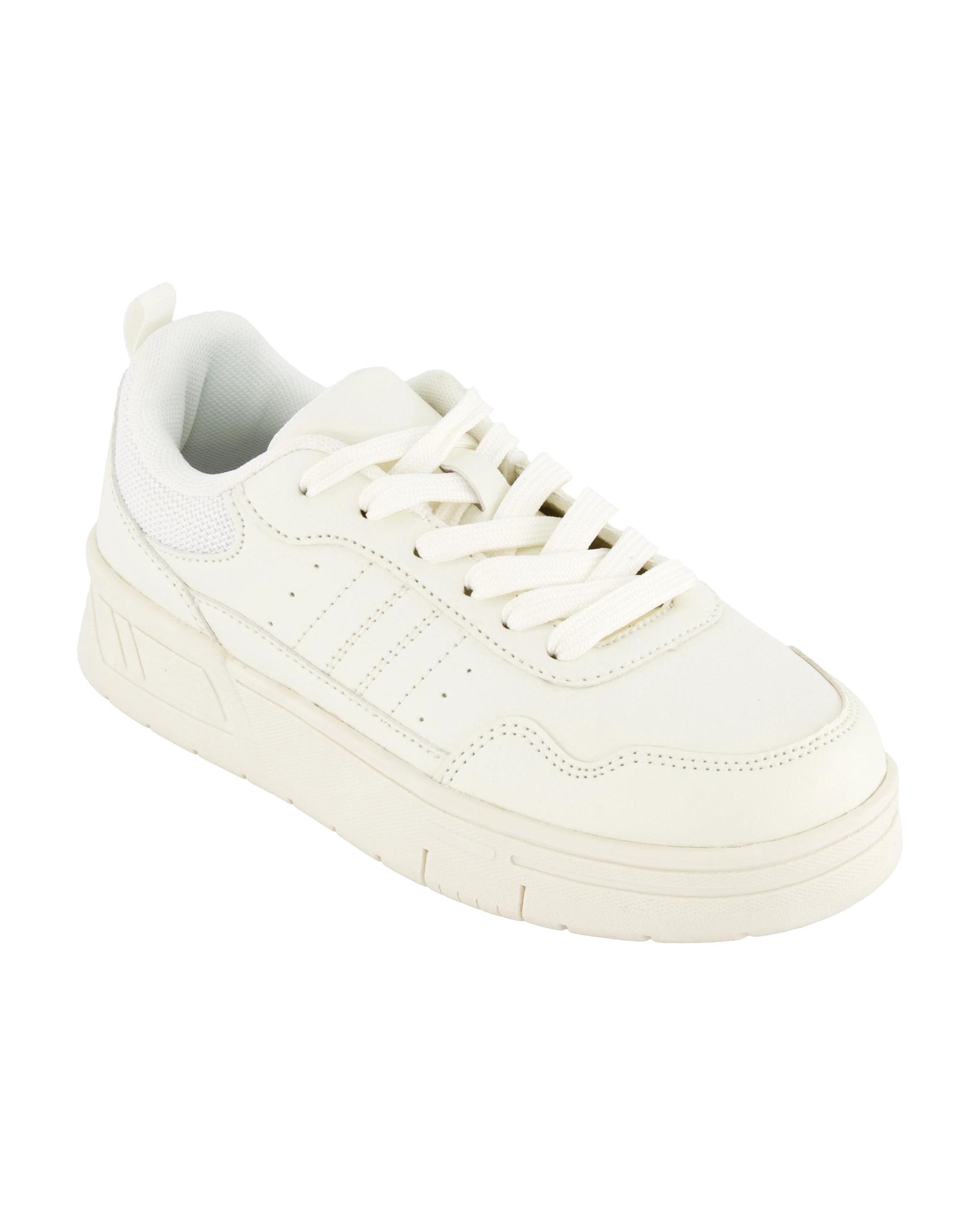 1 Senior PU Casual Sneakers White, 1 of 5