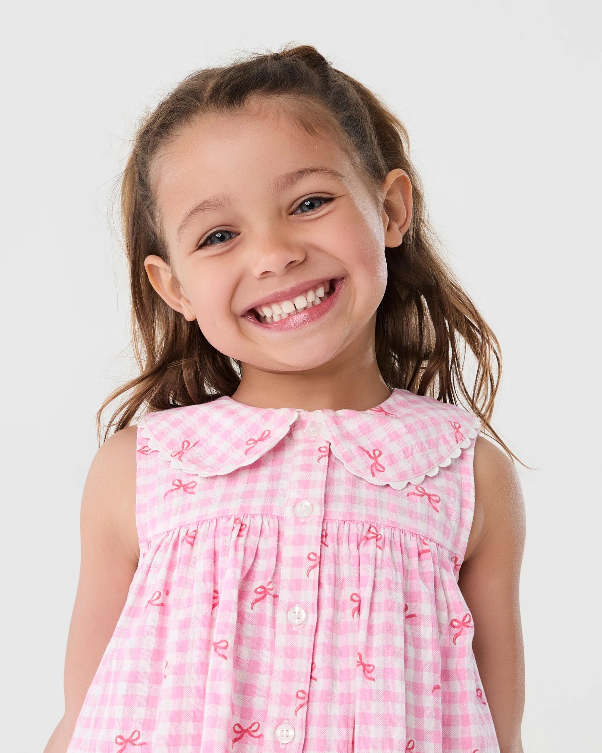 3 Collared Sleeveless Top Pnk Bows, 3 of 7