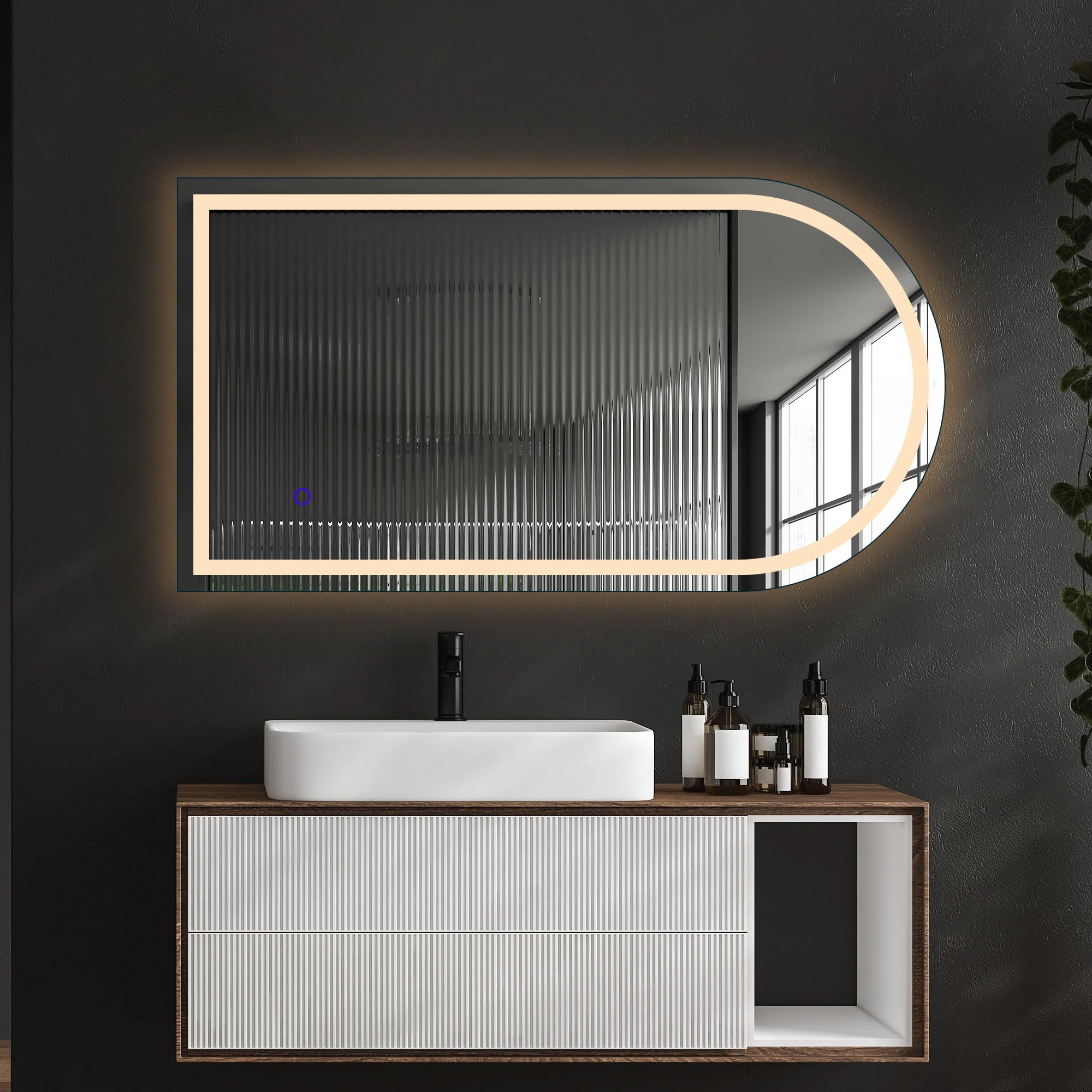 7 Emitto LED Wall Mirror Arch Anti-fog  50x90cm, 7 of 7