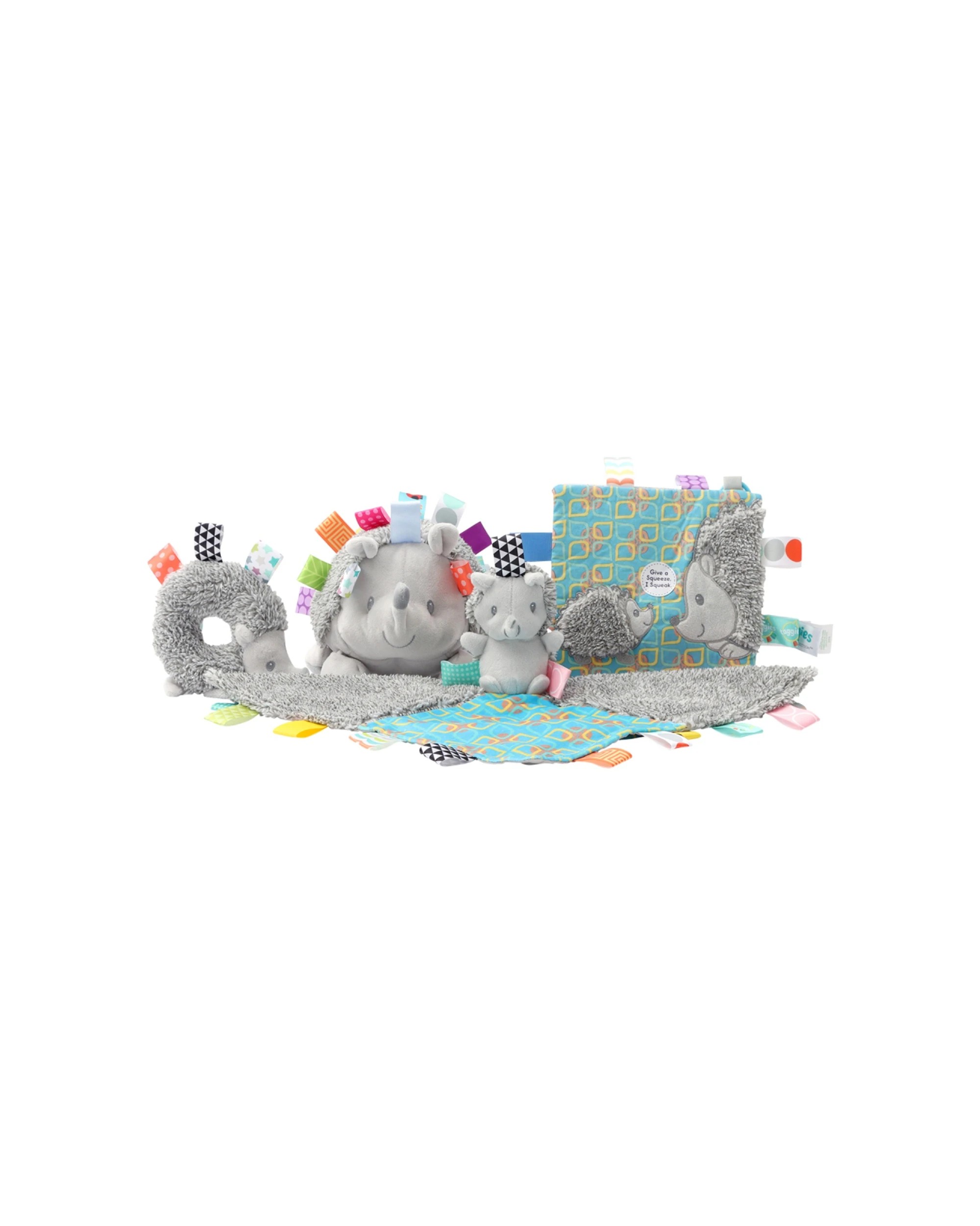 5 Mary Meyer Taggies Heather Hedgehog Teether Rattle Baby Toy 0 Months - Grey, 5 of 5