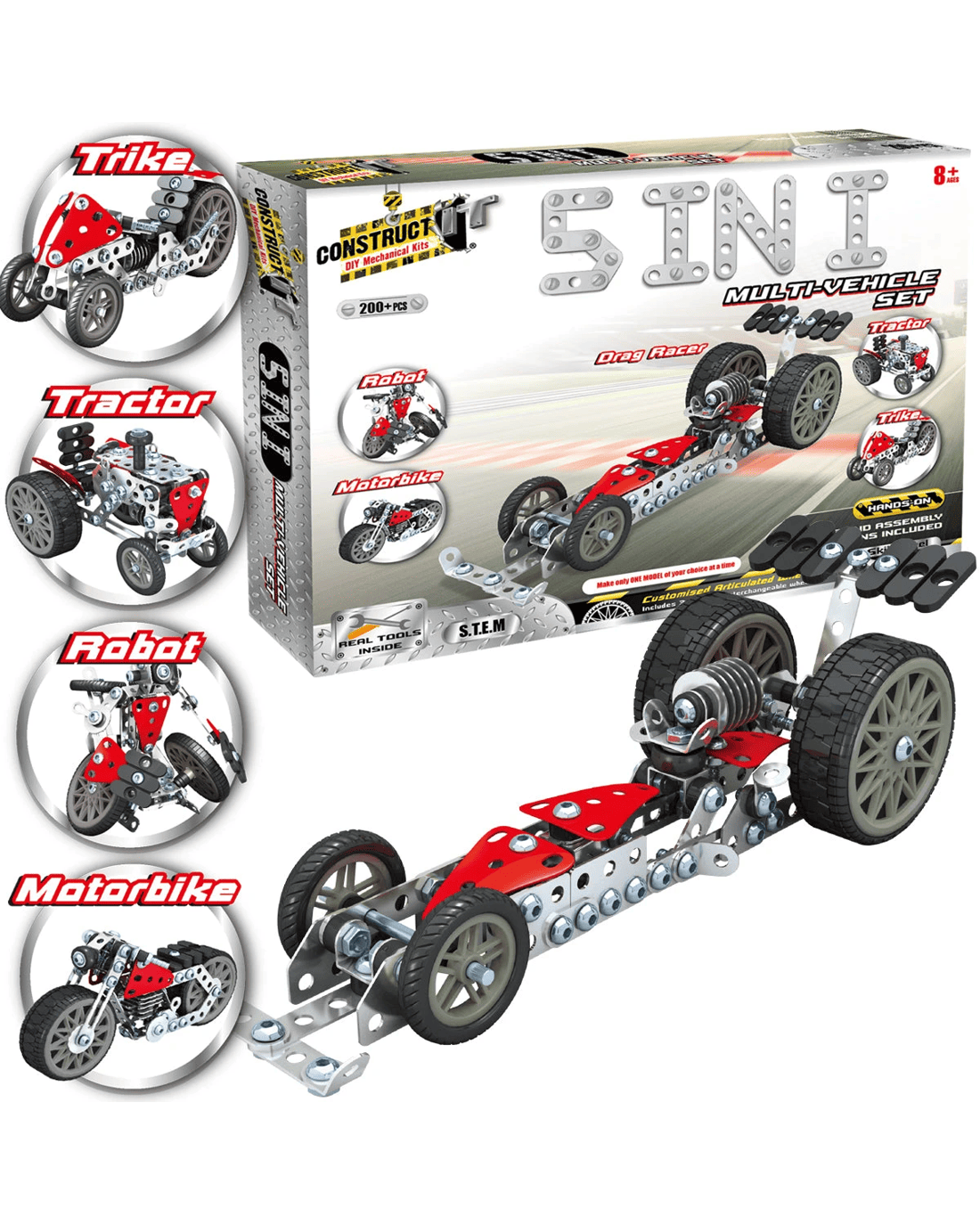 Construct-It 5 in 1 Multi Vehicle Set - Kmart