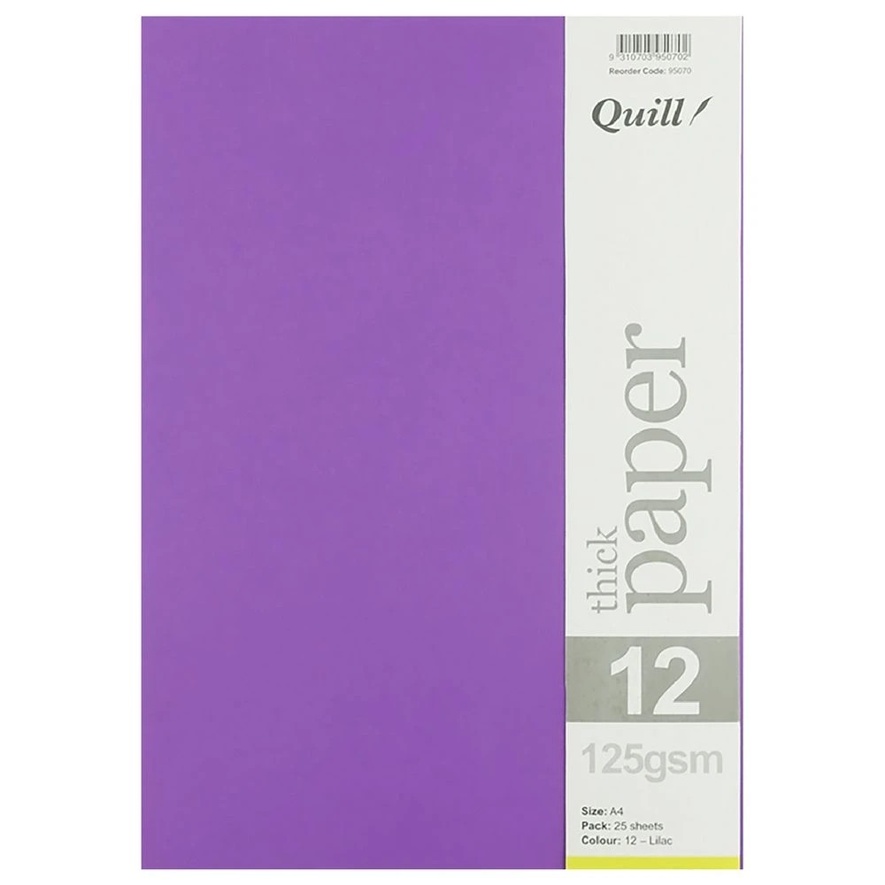 3 Quill A4 125gsm Paper Lilac 25 Pack, 3 of 3