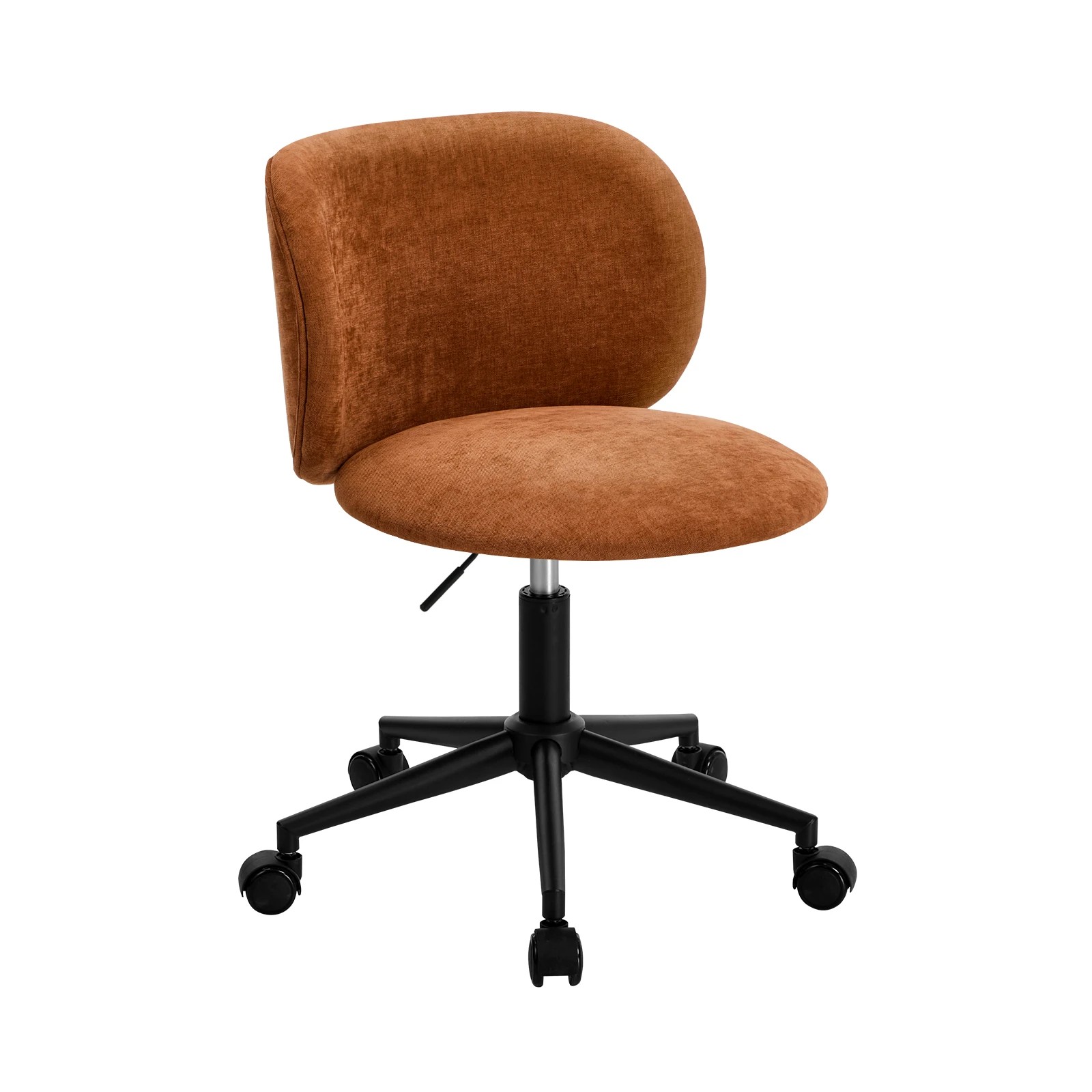 1 Oikiture Office Chair Armless Mid Back Swivel Ergonomic Chair Wheels - Orange, 1 of 5