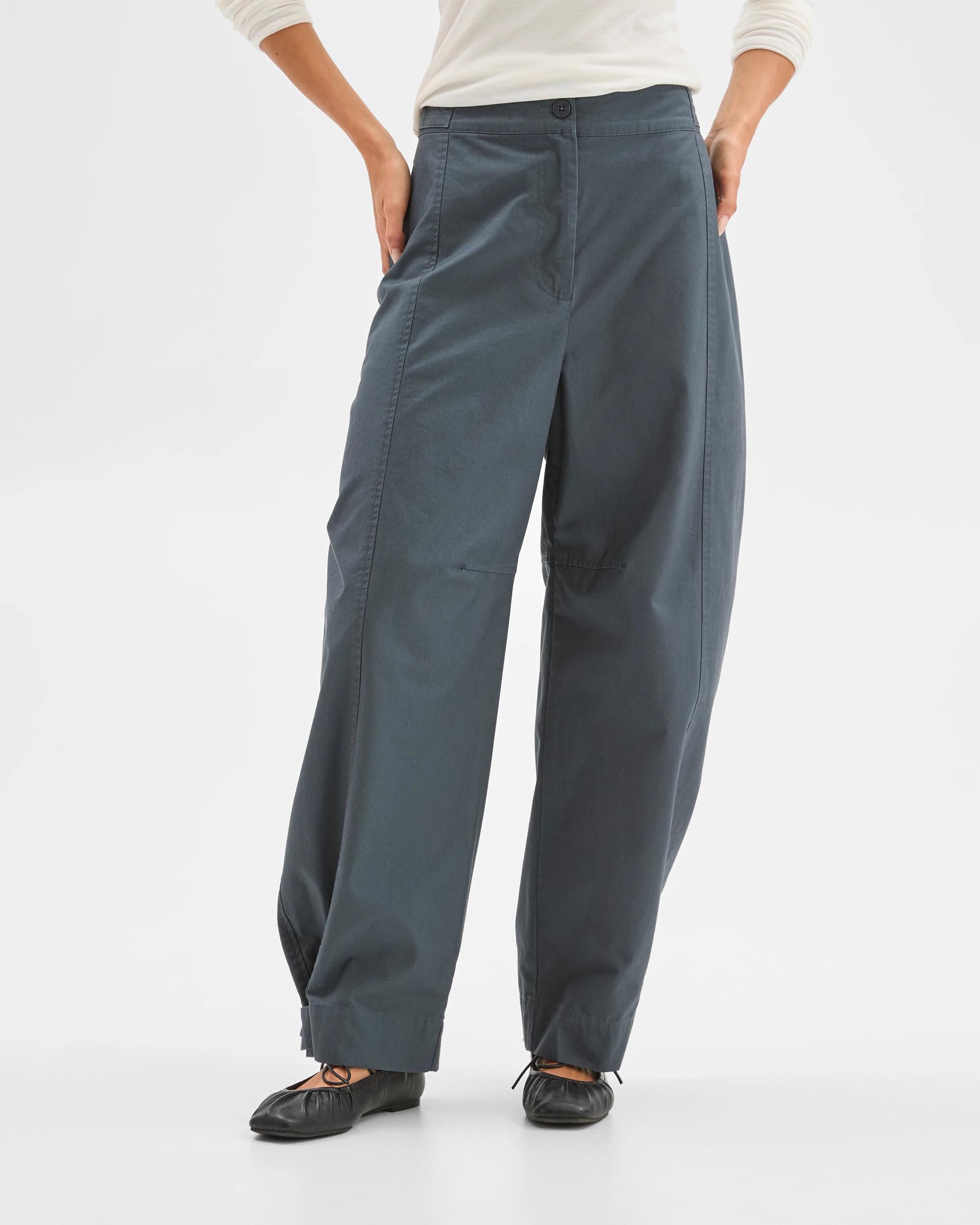 2 Lily Loves Australian Cotton Barrel Leg Cargo Pants STEEL GREY, 2 of 7