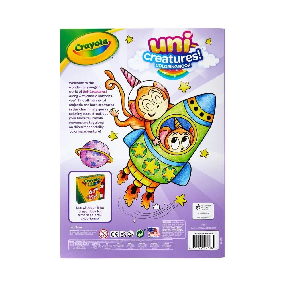 4 Crayola Uni-Creatures Colouring Book 96 Pages, 4 of 4