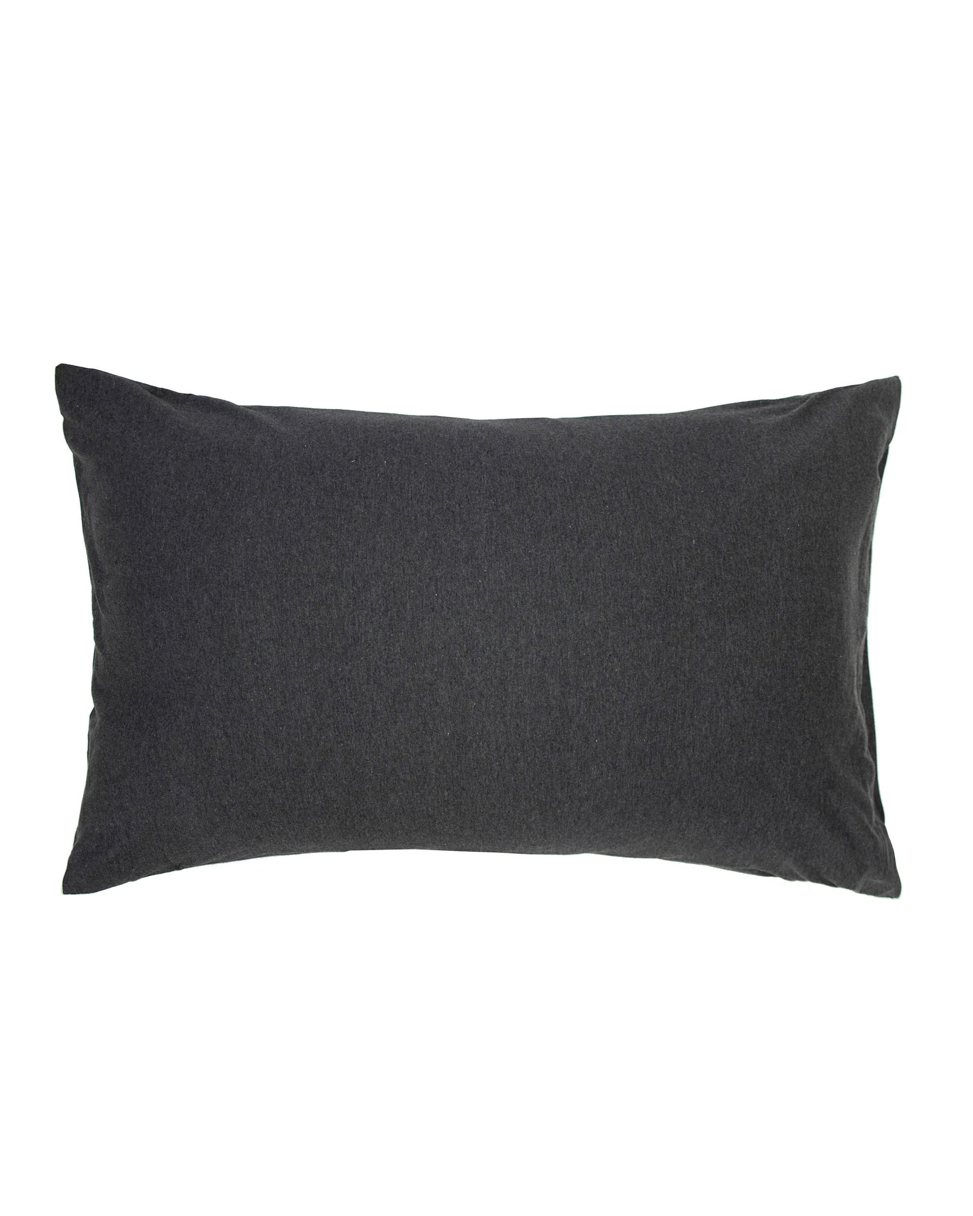 2 BedT Organica - Organic Cotton and Tencel Blend Jersey Knit Fitted Sheet and Pillowcase Set - Single Bed - Charcoal, 2 of 2