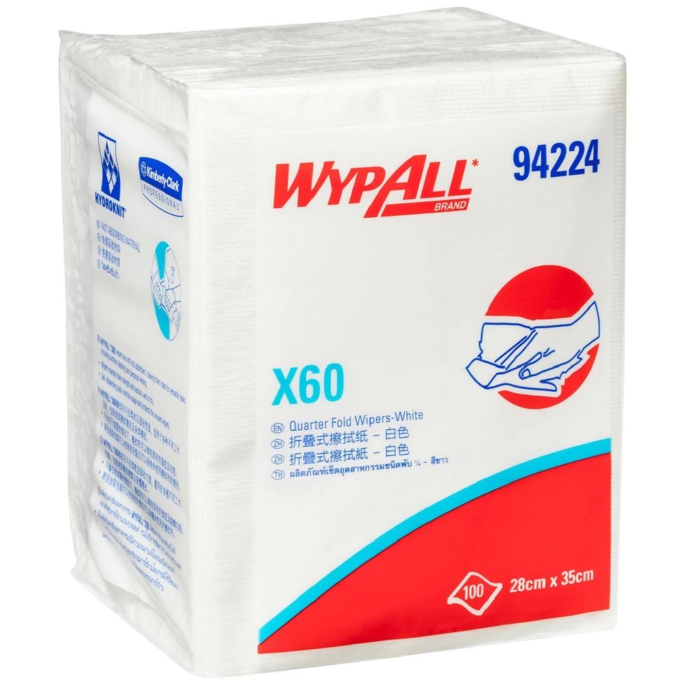 1 WyPall X60 Single Sheet Wipes White 100 Sheets, 1 of 5