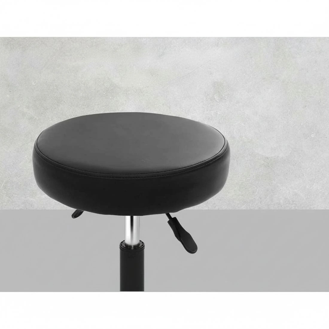 4 Artiss 2x Salon Stool Round Swivel Chair - Black, 4 of 5