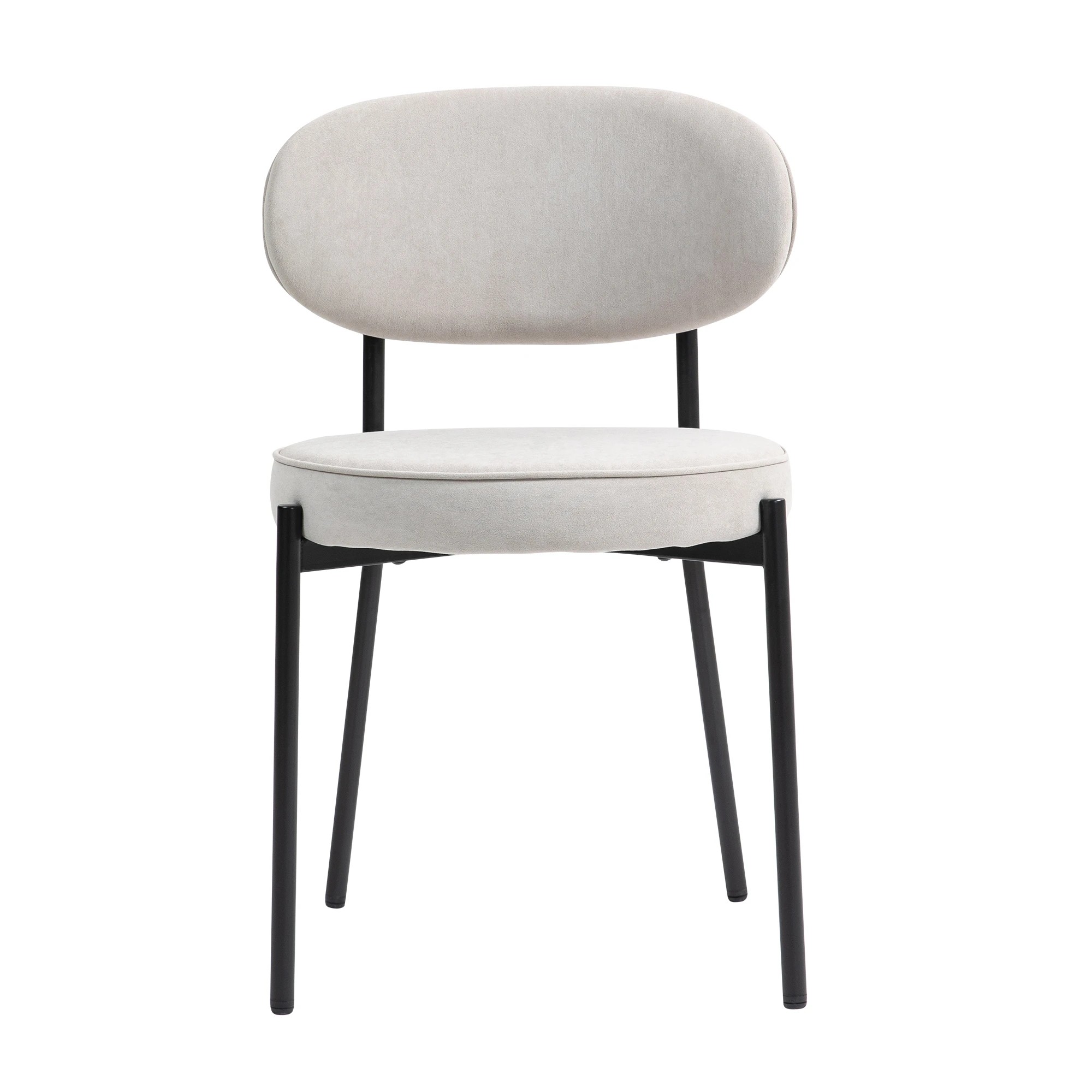 7 IHOMDEC Round Dining Chair Set of 2 - Grey - Grey, 7 of 10
