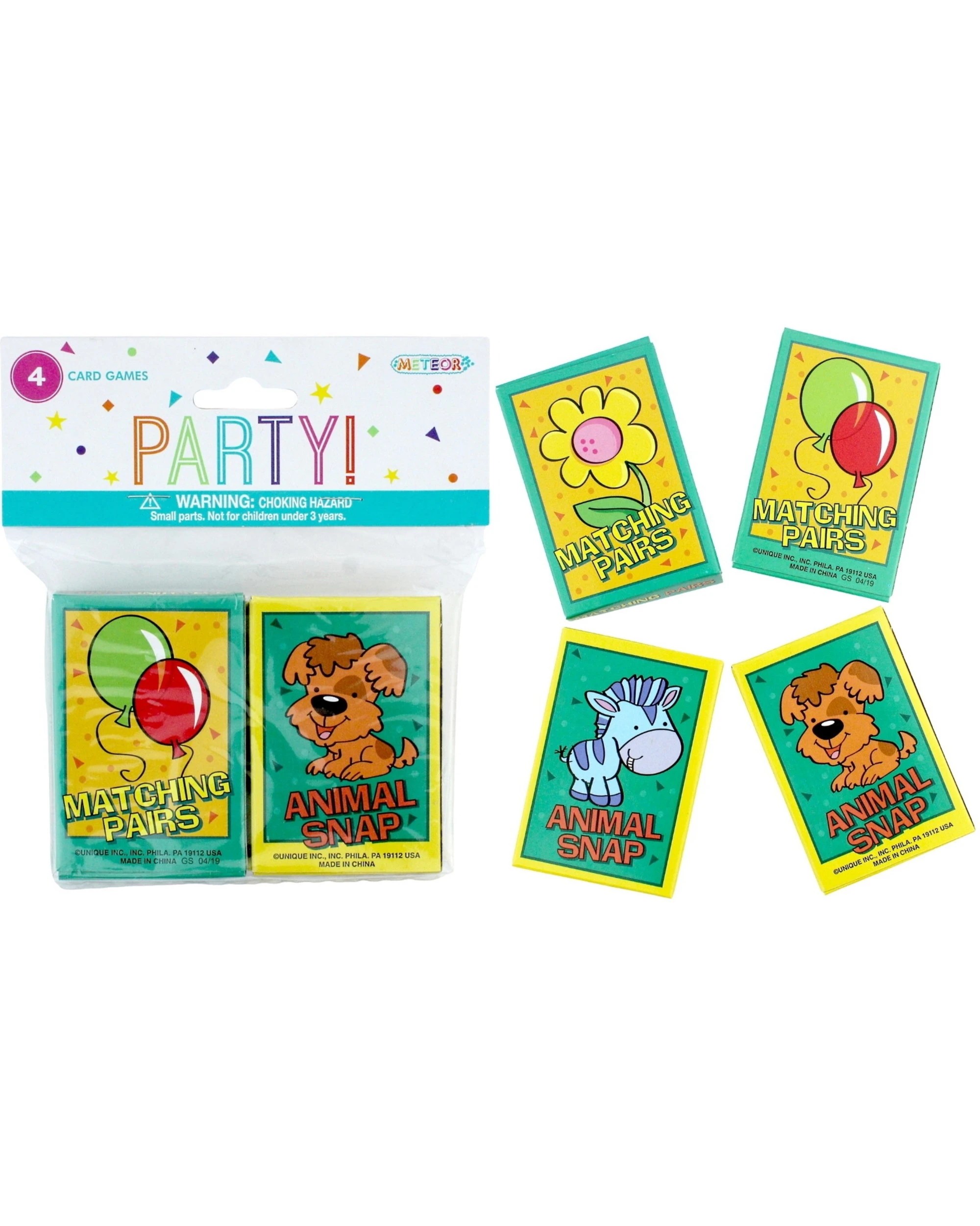 2 Unique Assorted Boxed Memory Card Games Pack of 4, 2 of 3