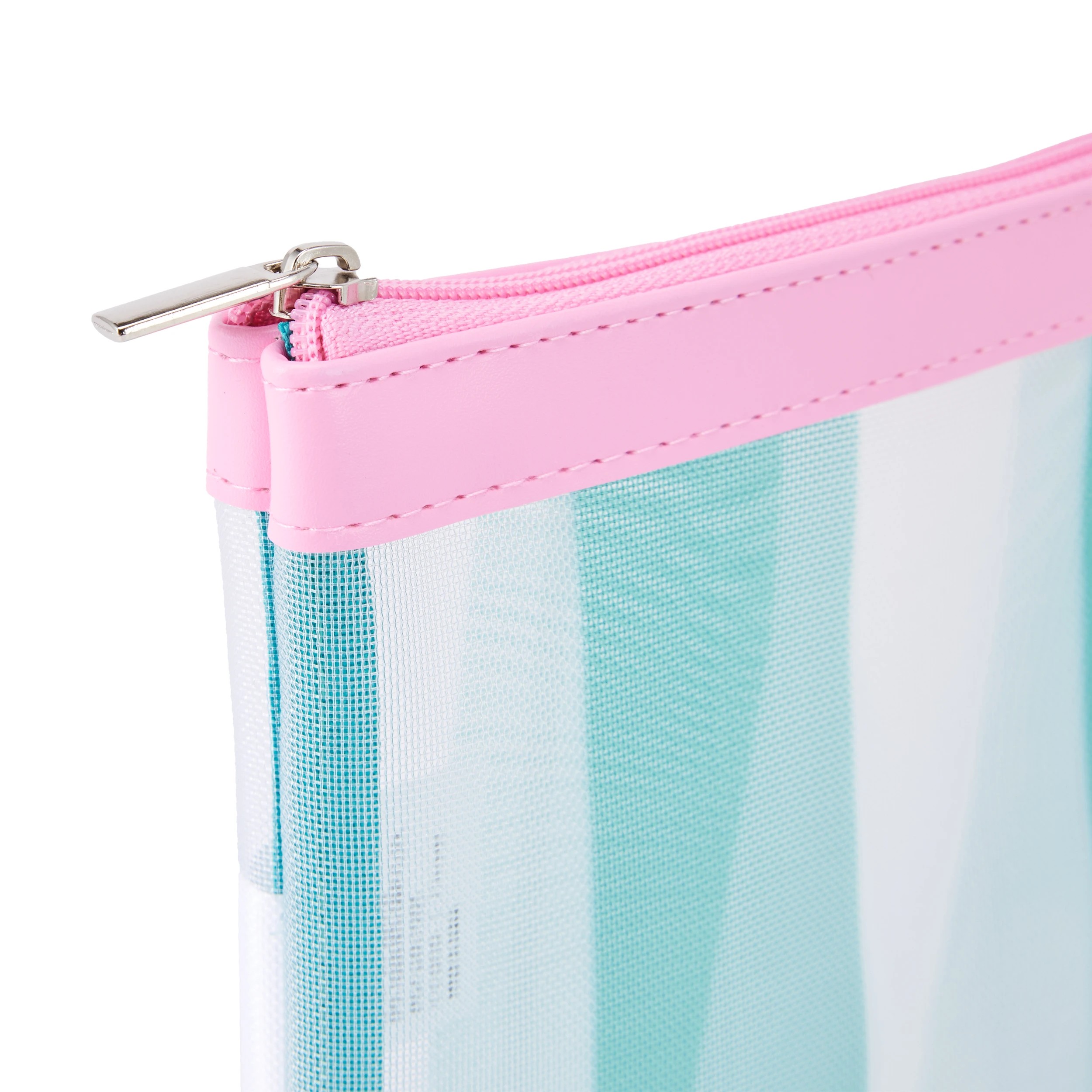 3 Mesh Stripe Pencil Case - Green, 3 of 6