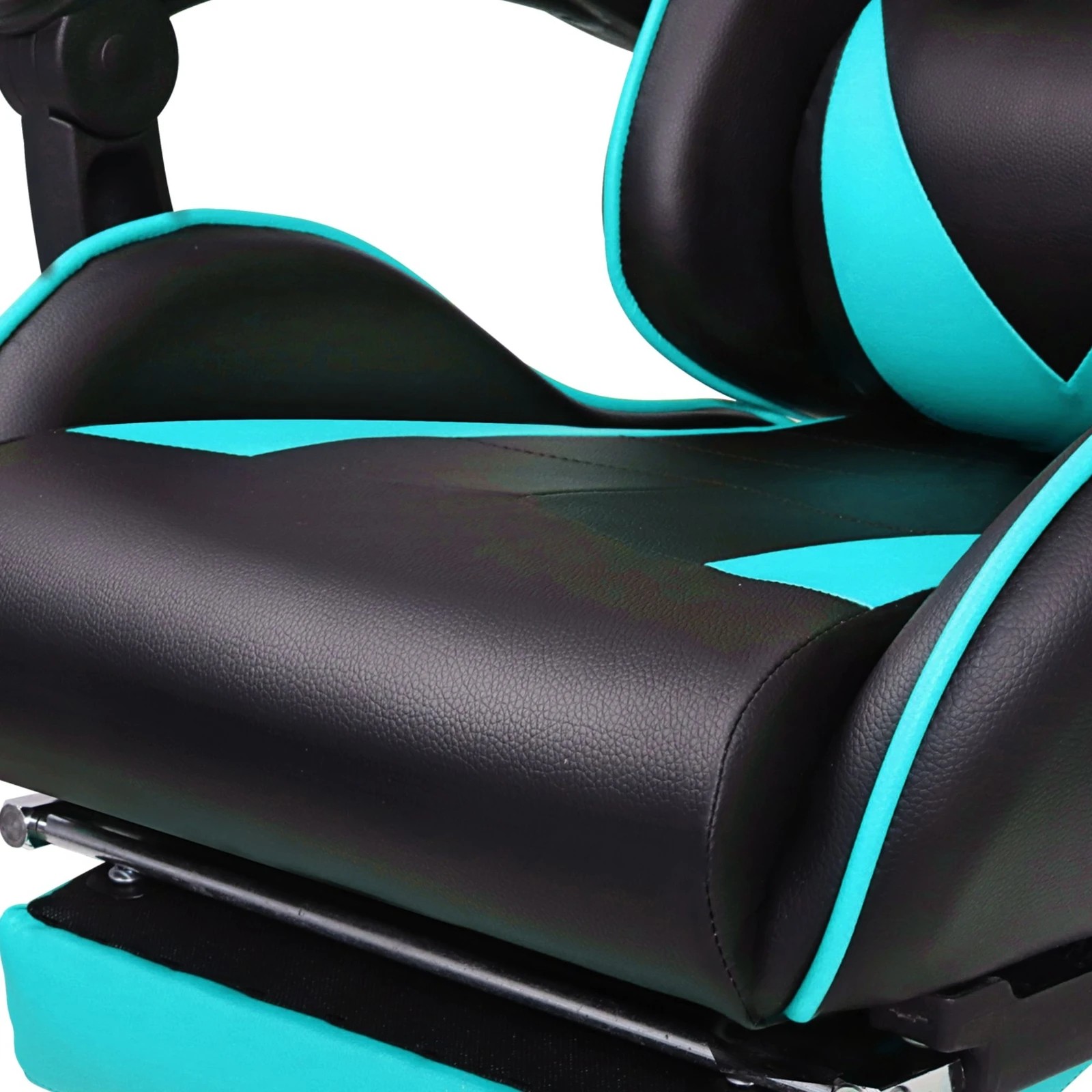 5 Alfordson Gaming Chair Office Executive Racing Footrest Seat PU Leather - Cyan, 5 of 10
