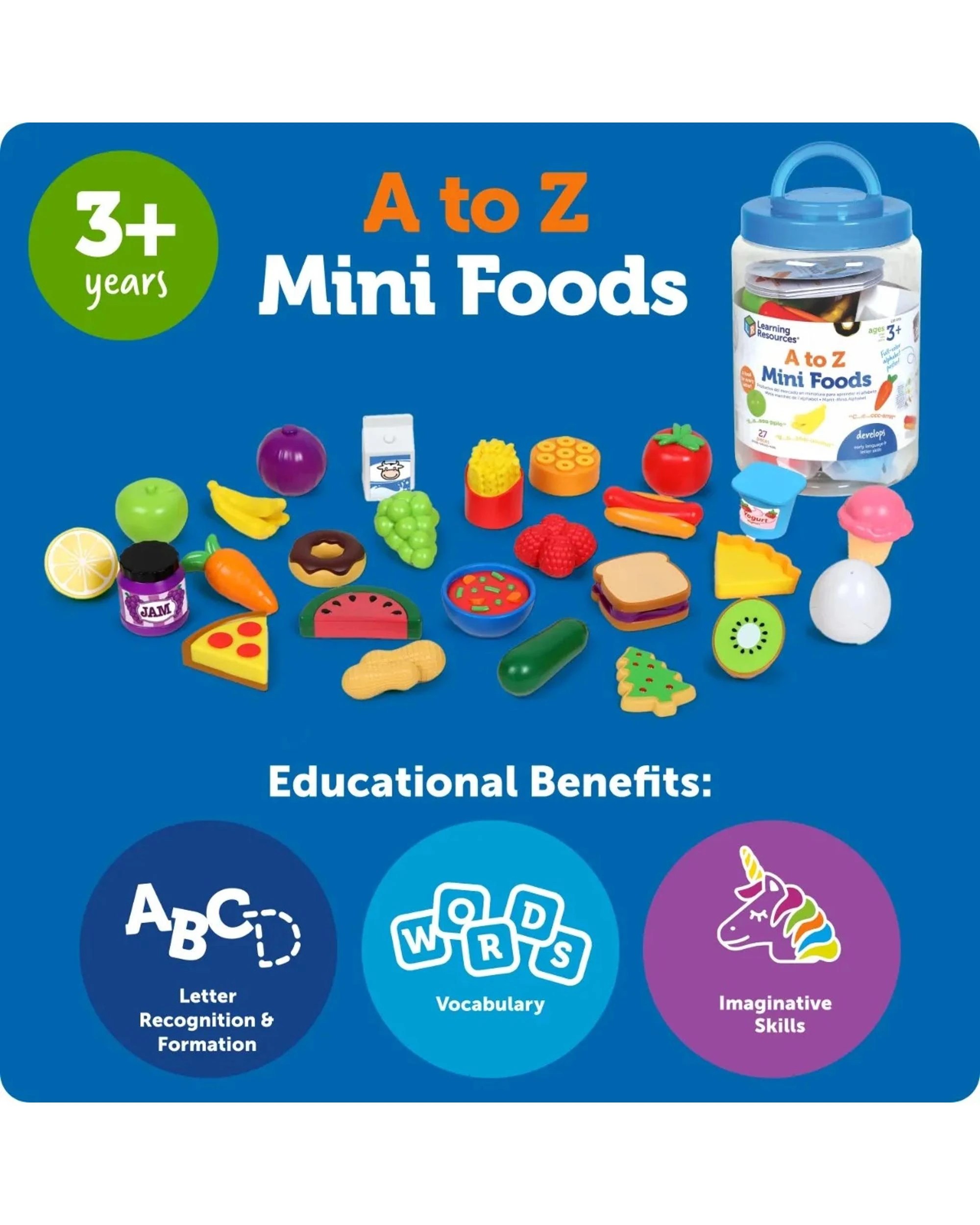 5 Learning Resources A-Z Mini Foods Alphabet 27 Piece Set, 5 of 6