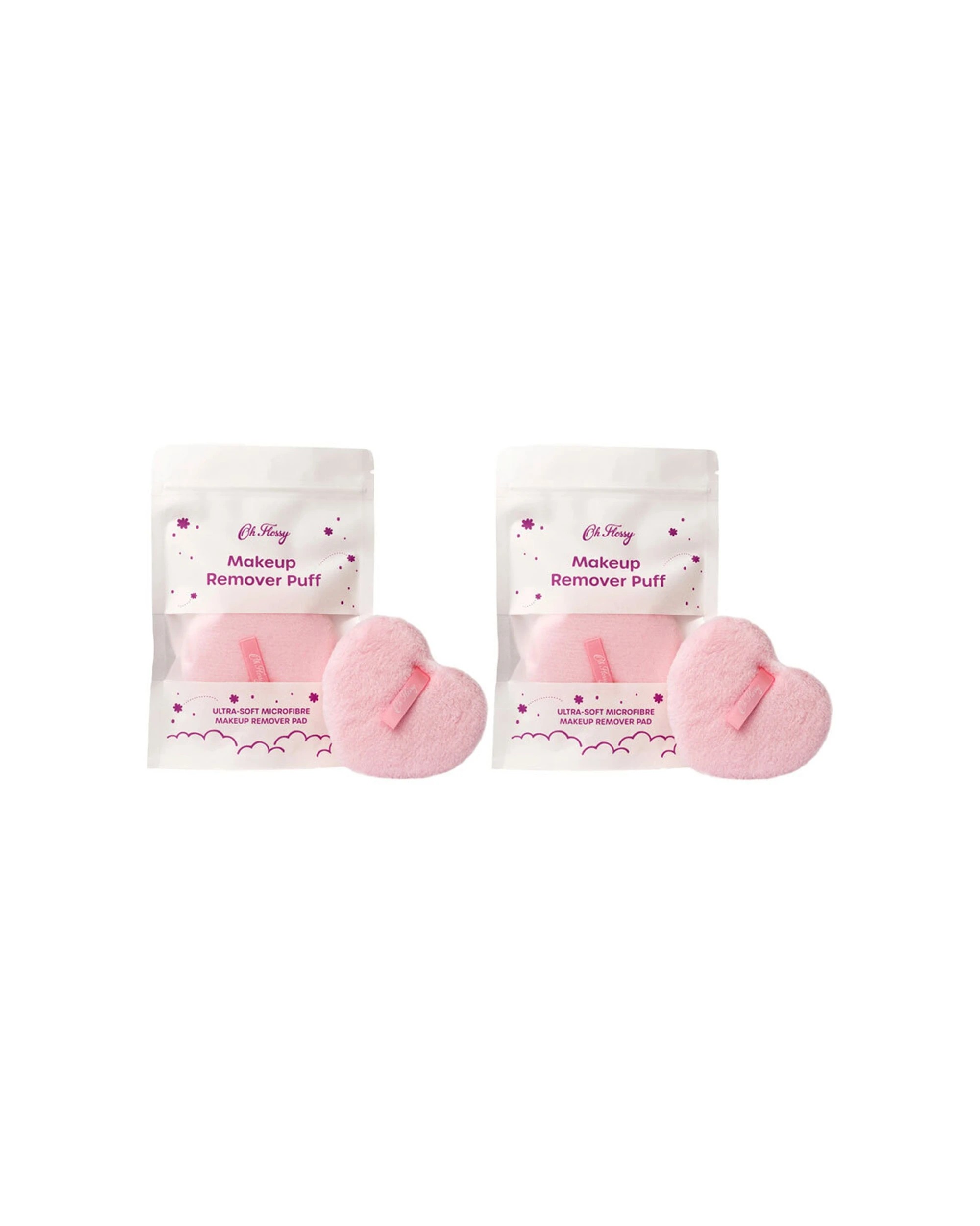 1 OH FLOSSY 2PK Makeup Cosmetic Remover Cleaning Puff Set - Pattern, 1 of 7