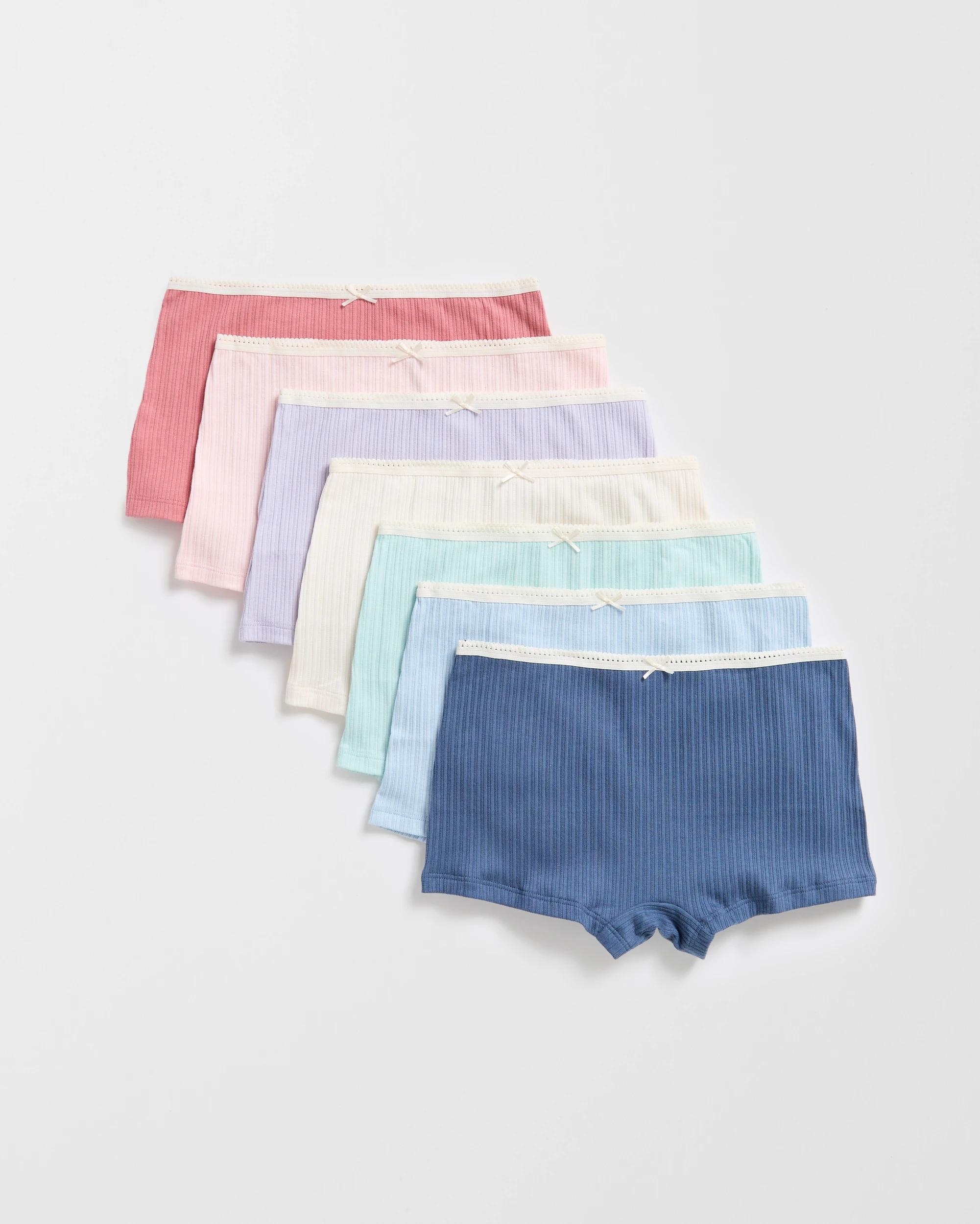 1 Australian Cotton Older Blend Girls Shortie 7 Pack - Maxx MULTI, 1 of 4