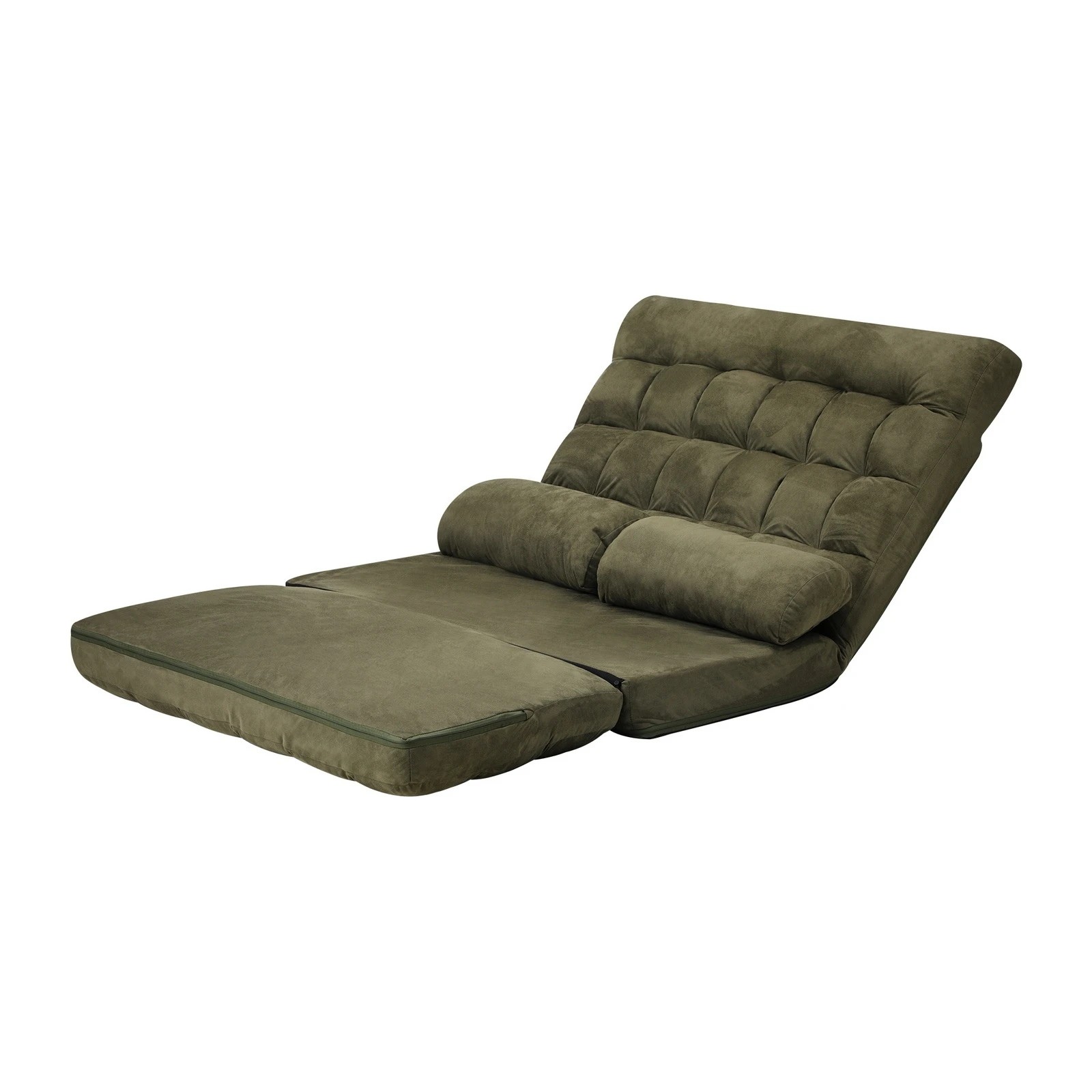 7 Oikiture Lounge Sofa Bed Floor Recliner 2 Seater Chaise Chair Folding
 - Green, 7 of 9