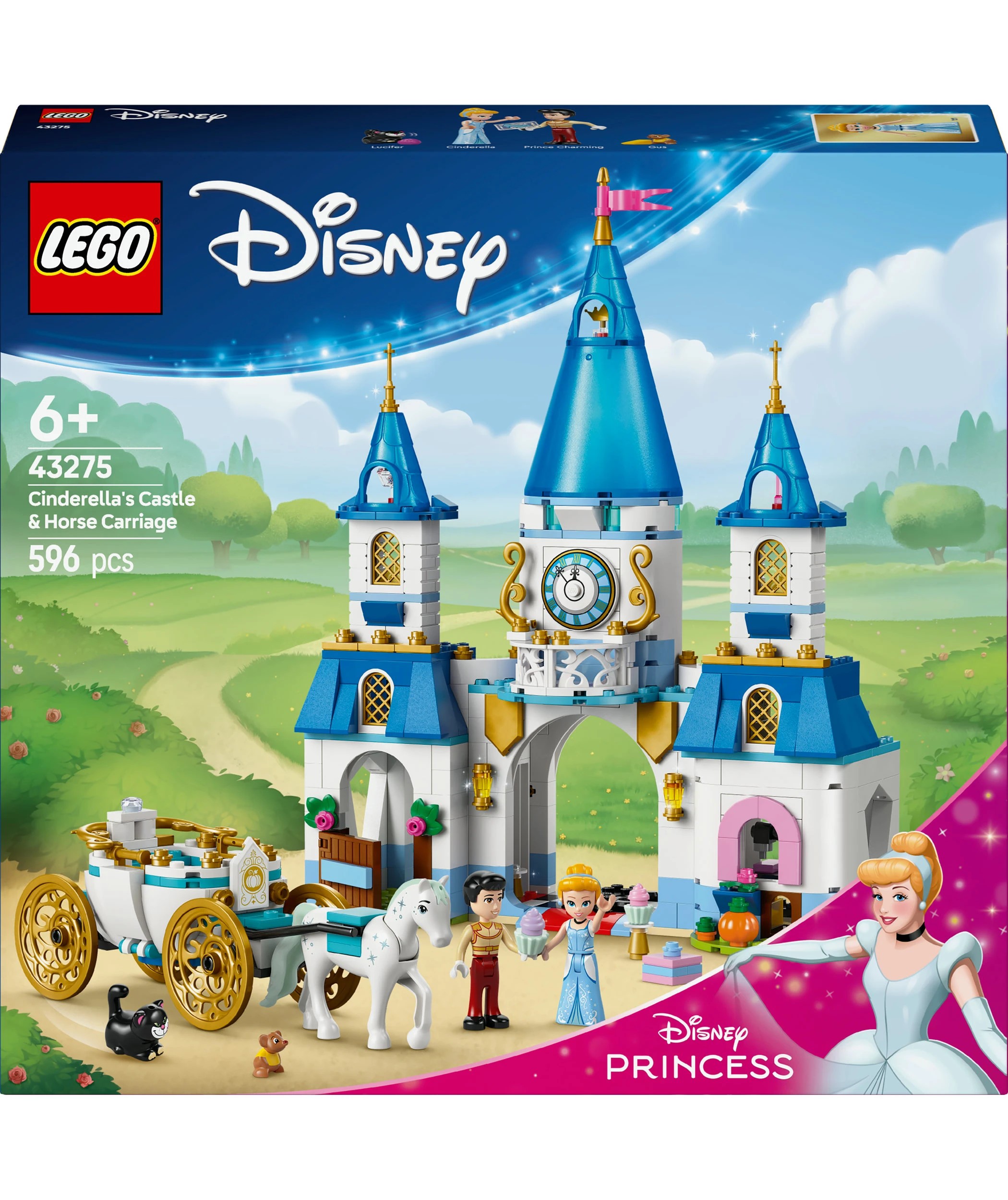 1 LEGO Disney Princess Cinderella's Castle & Horse Carriage 43275, 1 of 10