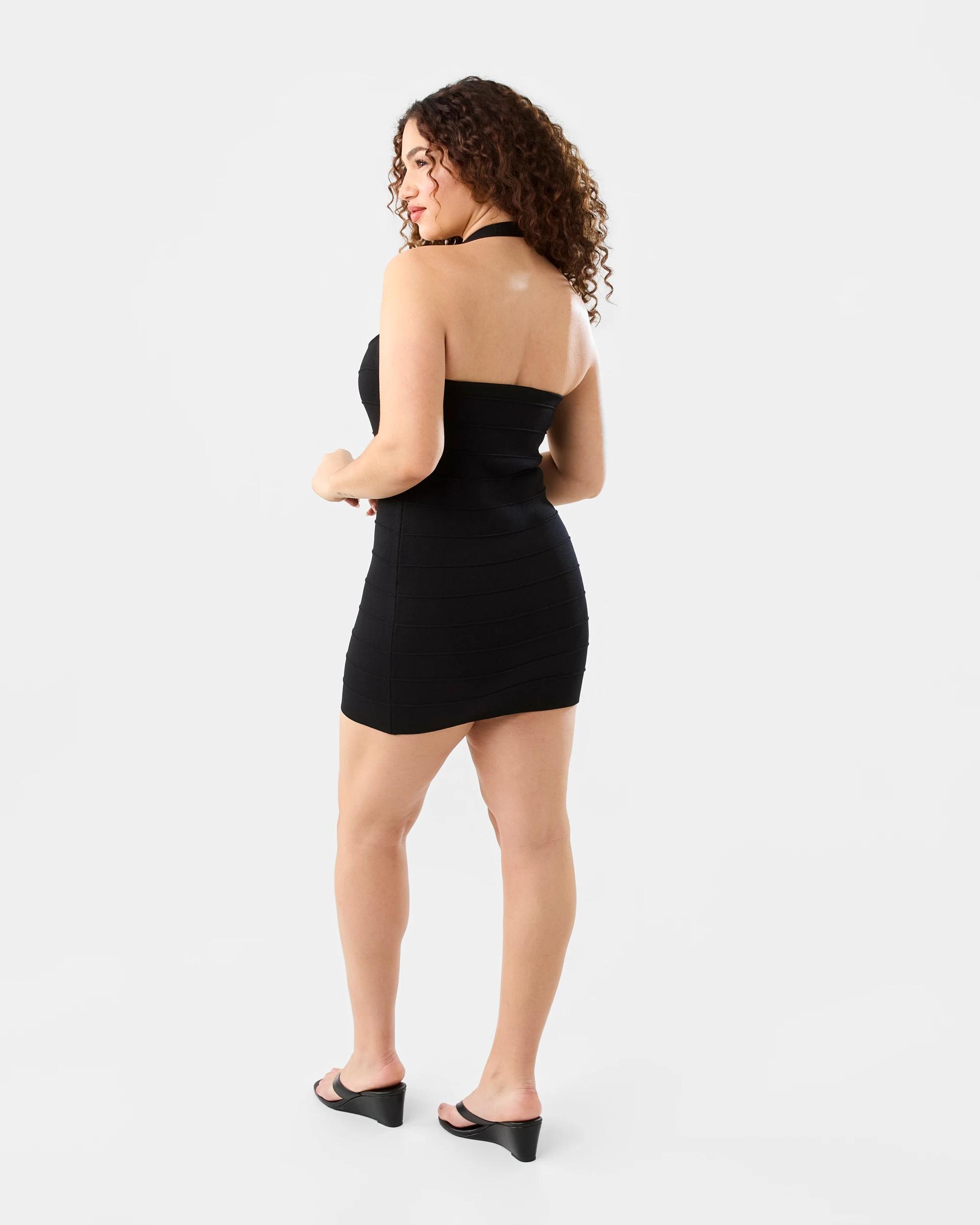 4 Bandage Mini Dress Black, 4 of 8
