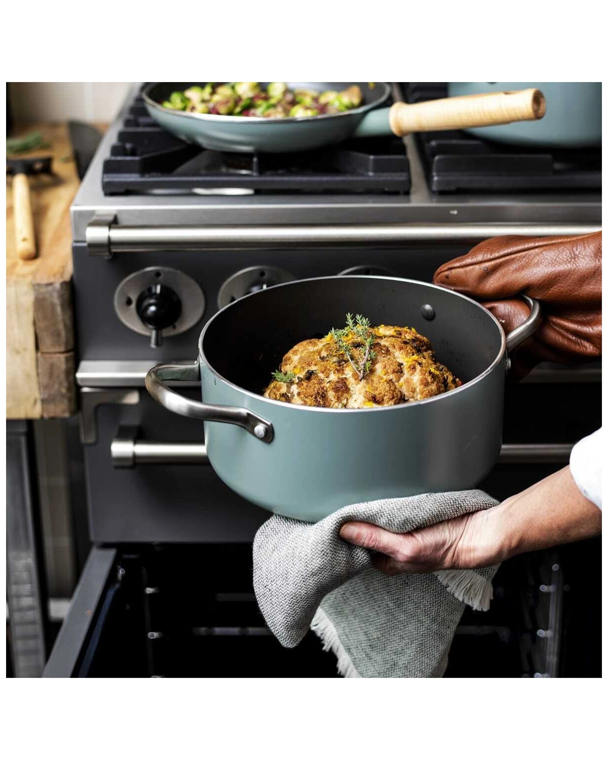 5 Greenpan Mayflower Covered Casserole Dish 24cm/5.7l Home Kitchen Cooking
 - Blue, 5 of 5