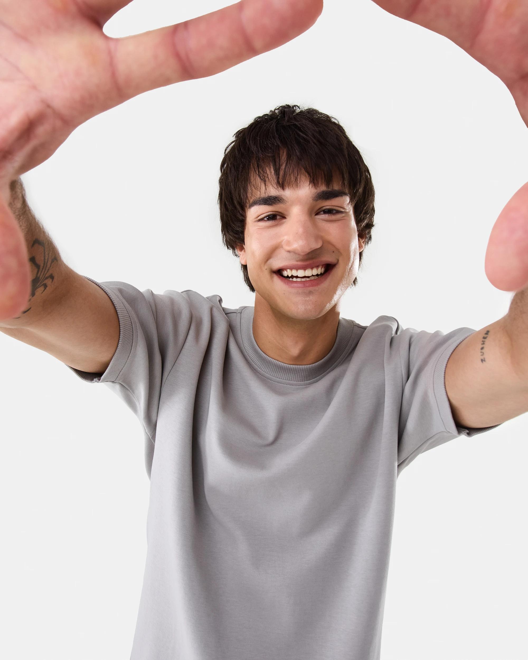 5 Oversized Interlock T-shirt Gry Smoke, 5 of 8