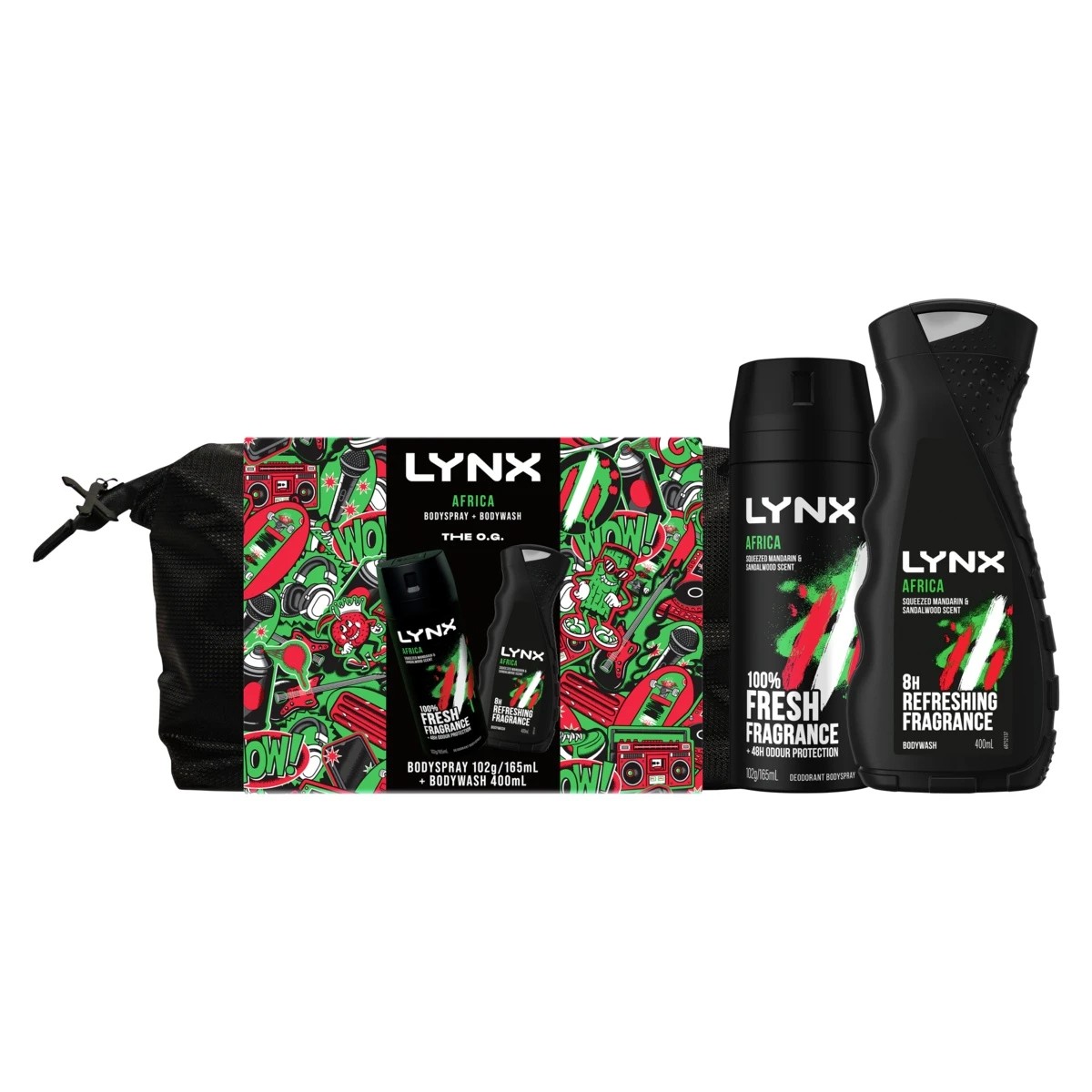 1 LYNX Africa The O.G. Duo Wash Bag Gift Set, 1 of 5