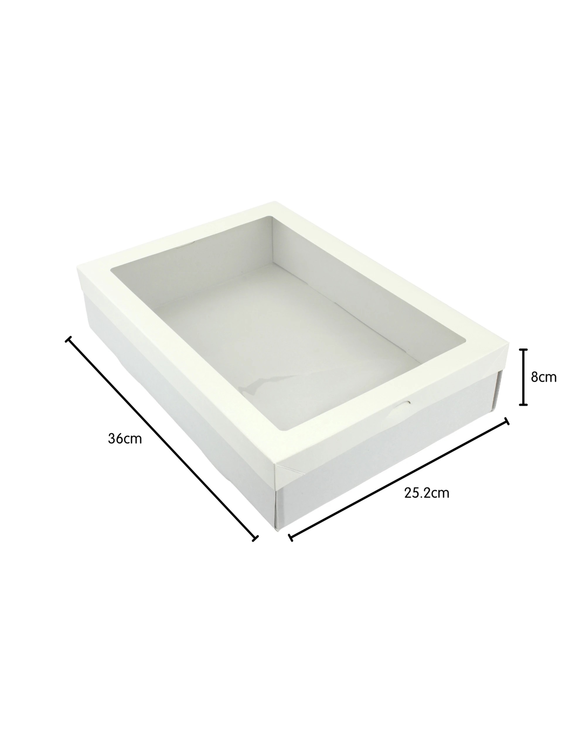 3 Alpen Eco White Grazing Boxes with Lids 36cm x 25.2cm x 8cm Pack of 2 - White, 3 of 4