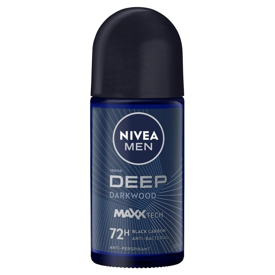 1 Nivea Men Deep Anti-Perspirant Roll-On Deodorant 50ml - Black Charcoal and Dark Wood Fragrance, 1 of 7