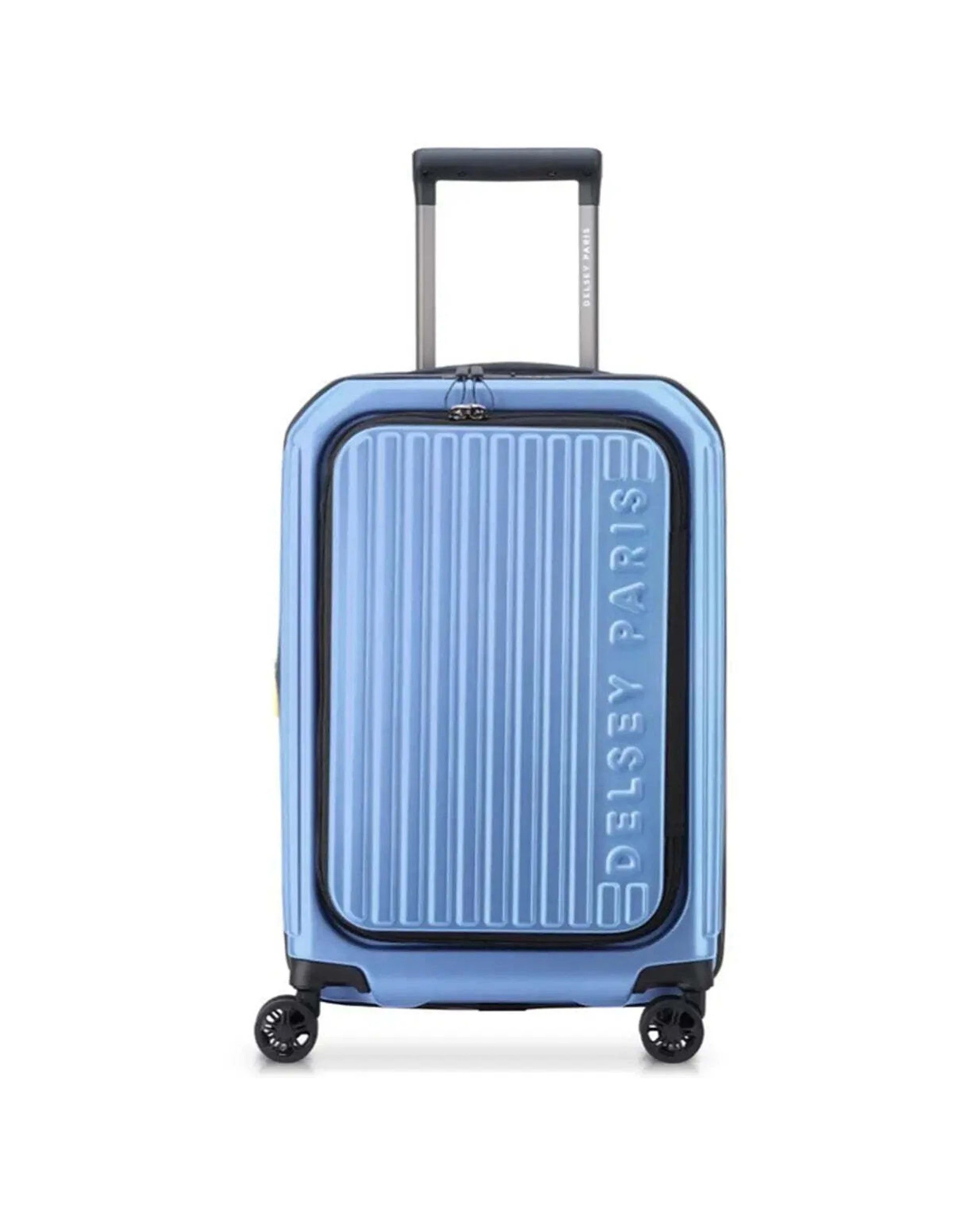 1 Delsey Securtime Zip 55 cm Top Opening 4-Wheel Expandable Cabin Suitcase Lavender - Blue, 1 of 6