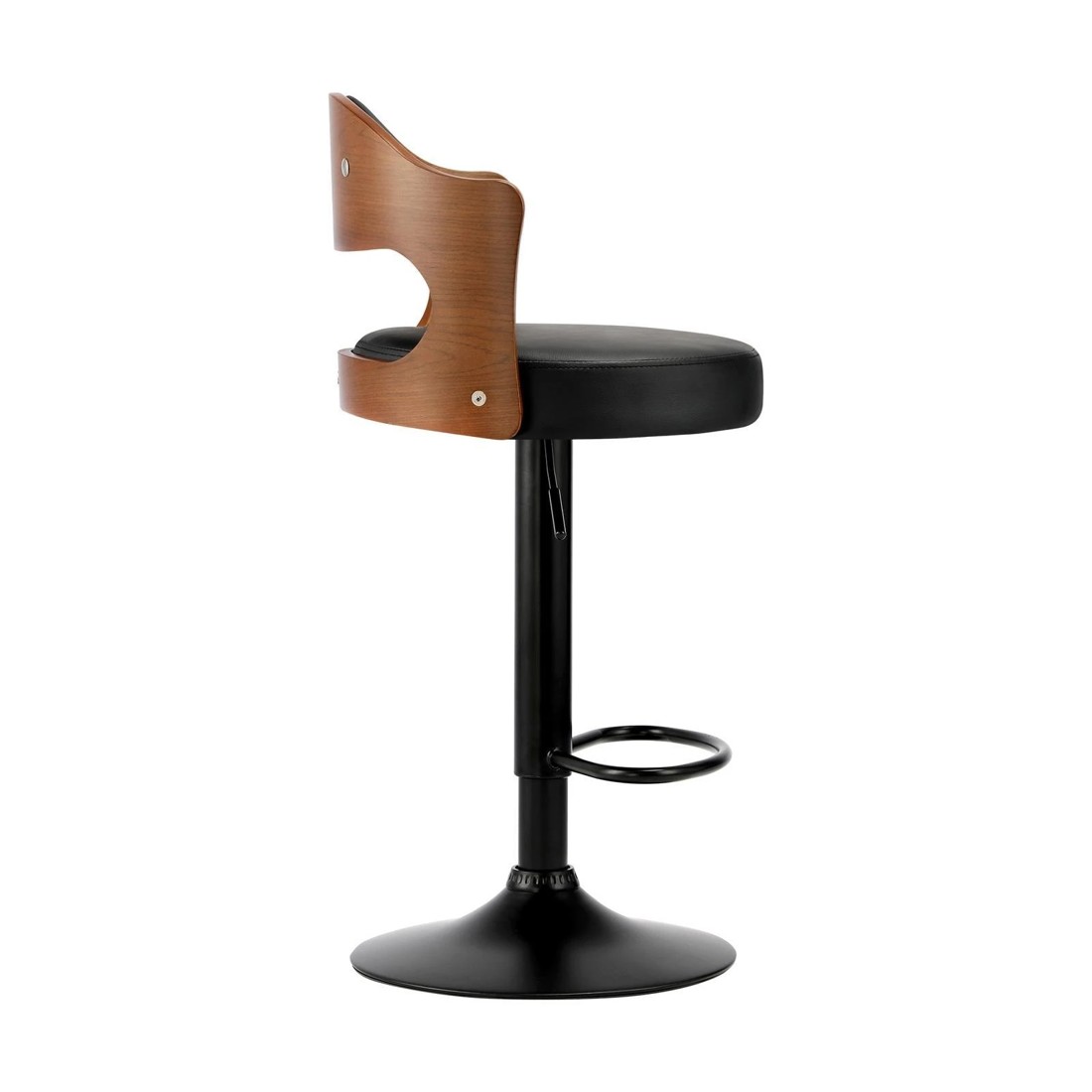 6 Oikiture Bar Stools Kitchen Swivel Barstool Chair Gas Lift Metal Leather X2
 - Black, 6 of 9