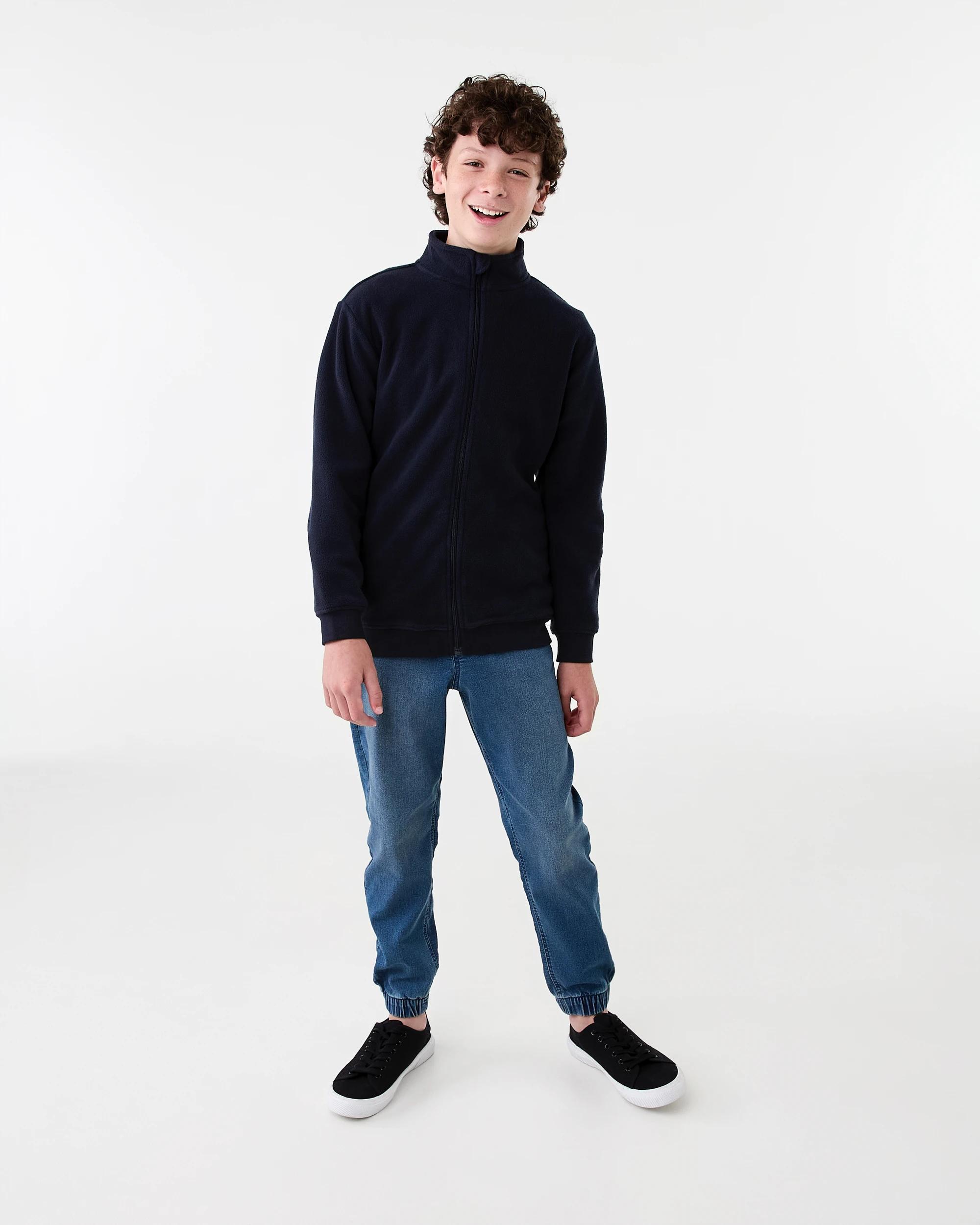 7 Zip Through Polar Fleece Jacket Nvy Sphire, 7 of 7