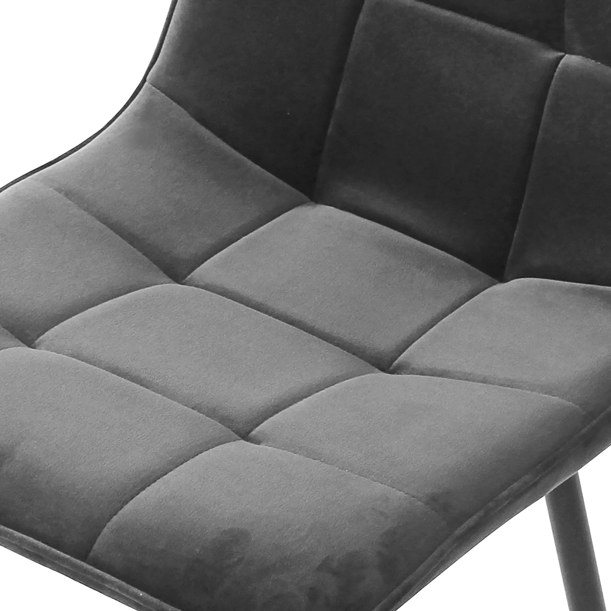6 Levede 8x Dining Chairs Soft Velvet - Grey, 6 of 8