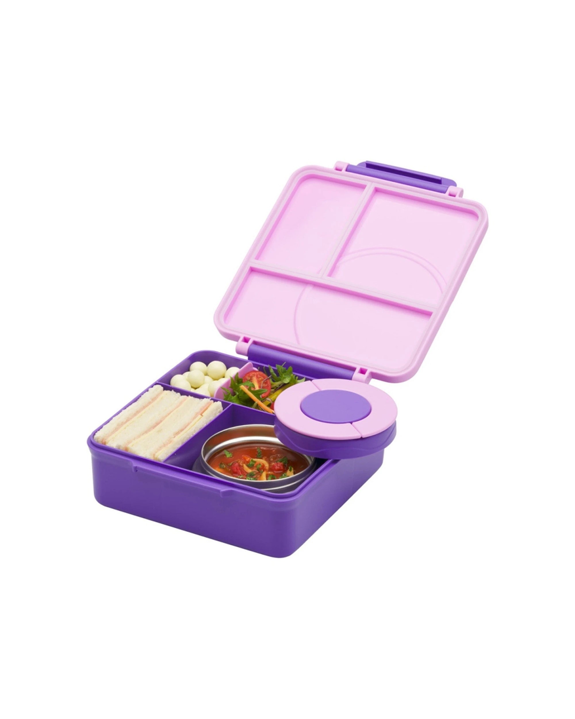2 Avanti YumYum Bento Lunch Box With Insulated Food Jar 3 Compartments Violet - Purple, 2 of 6