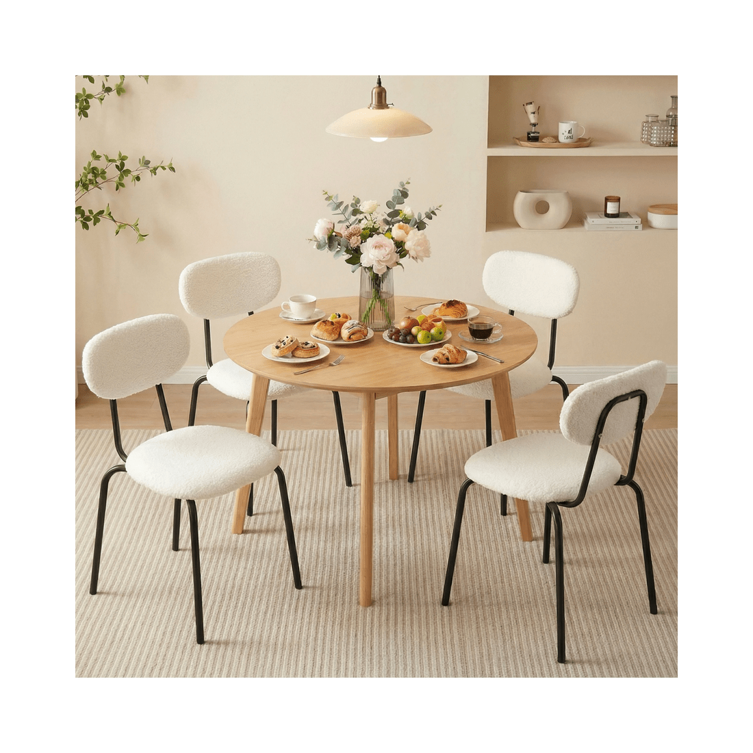 2 Advwin Dining Chairs Set of 2 Kitchen Chairs Reading Chair Cafe Chair, 2 of 9