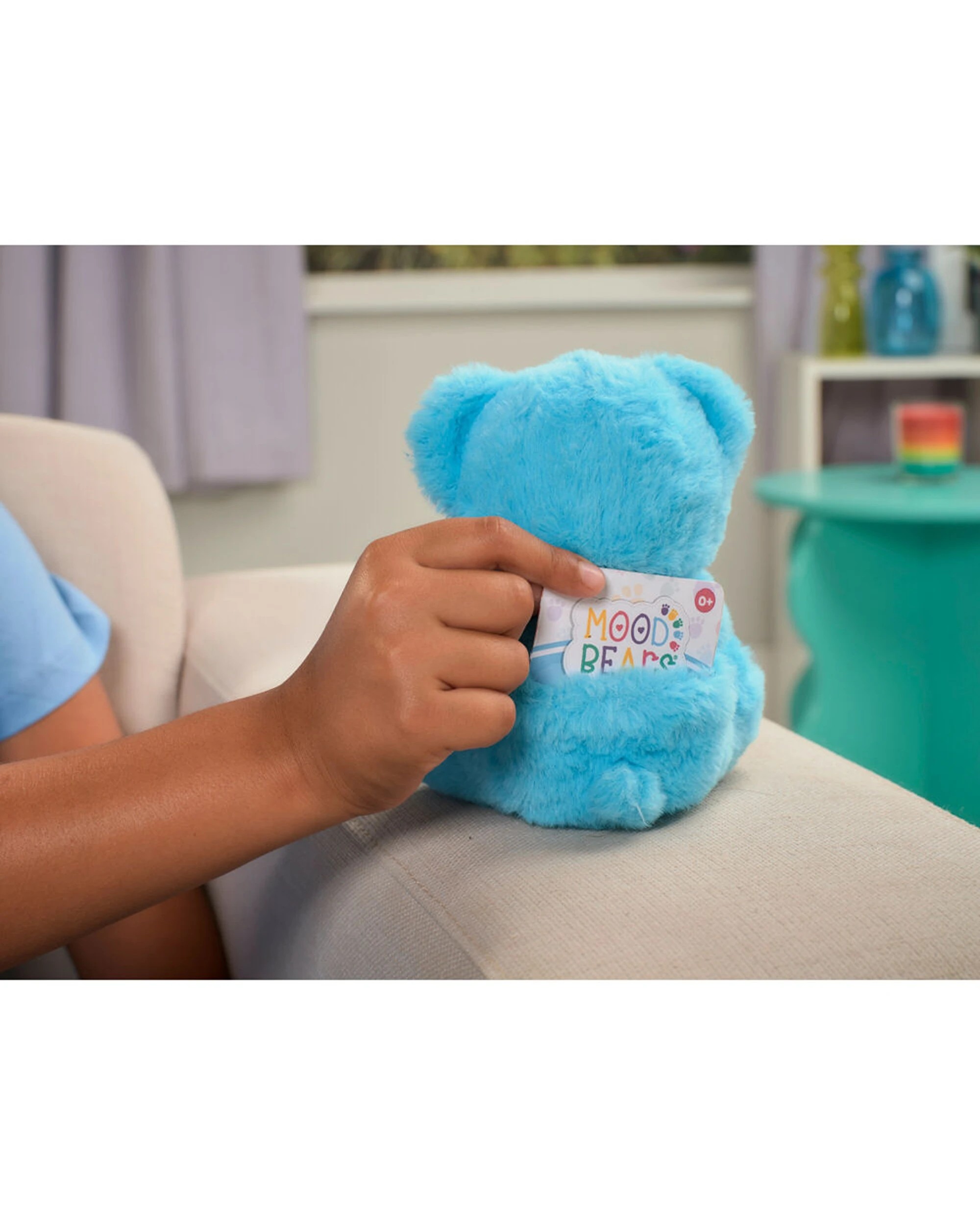 4 Mood Bears Sad Bear Mini Moods Soft Comforting Plush Toy 12x16cm - Blue, 4 of 4