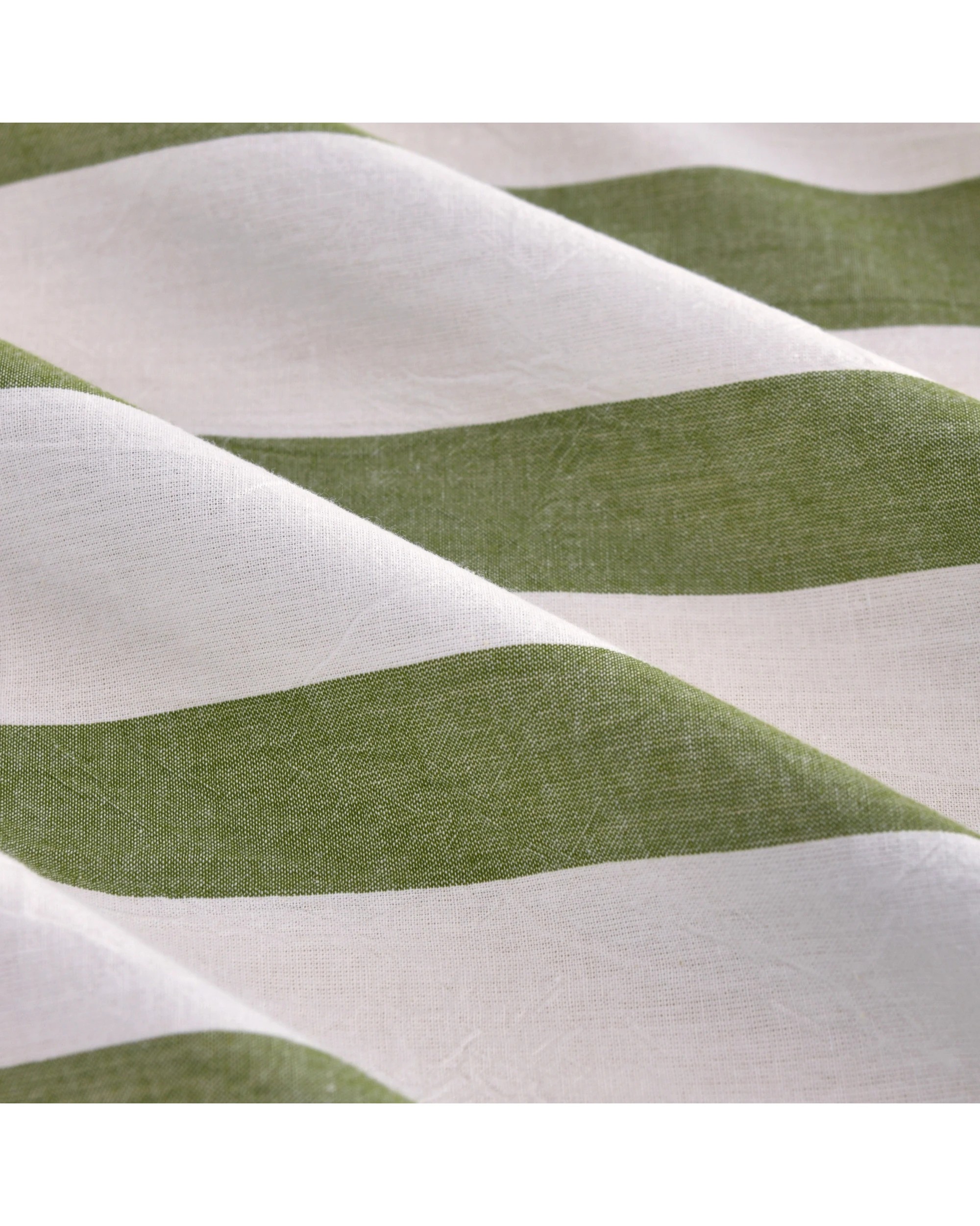 3 Dreamaker Cove Yarn Dyed Washed Cotton Striped Quilt Cover Set - Single Bed - Olive, 3 of 7