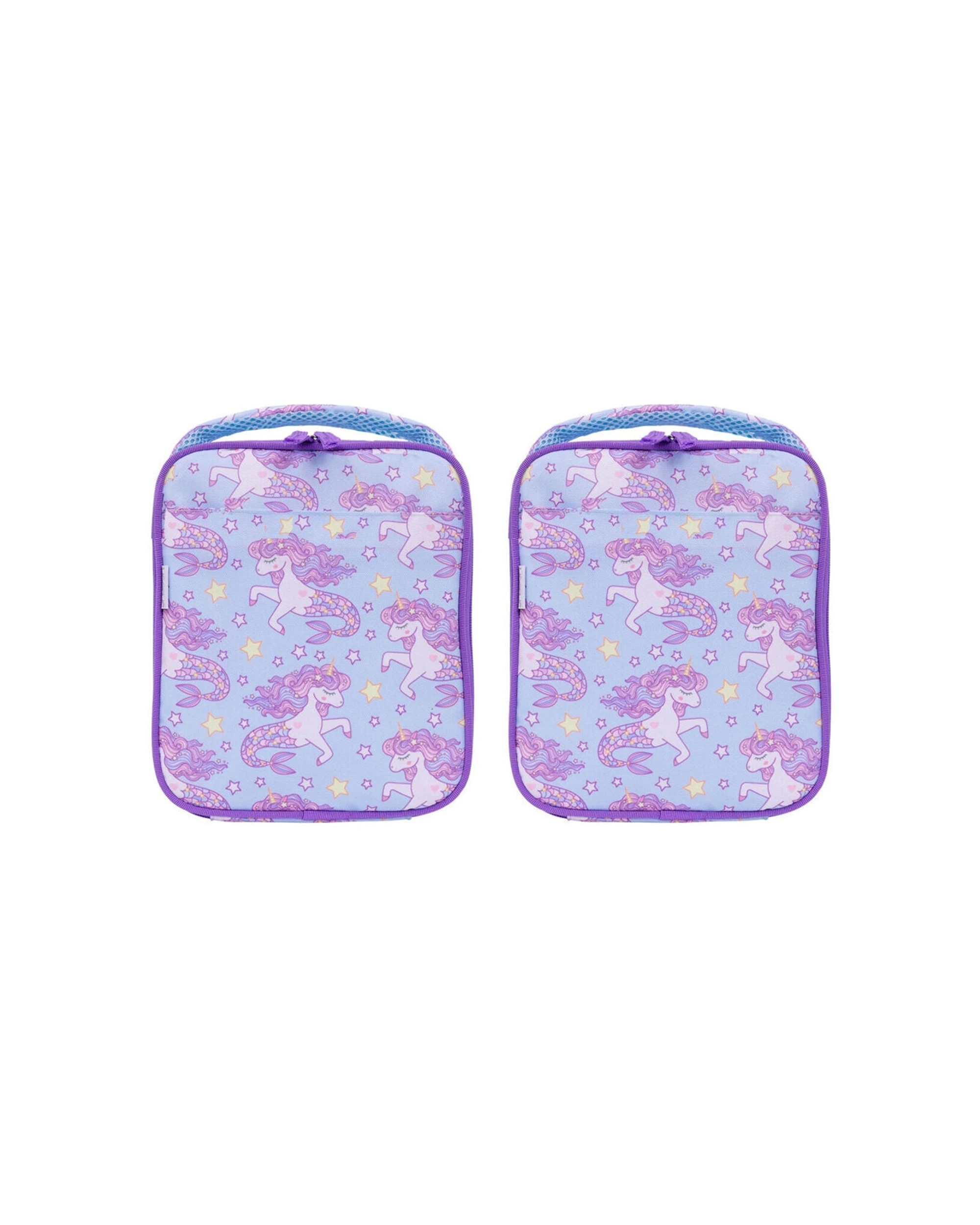 1 Splosh 2PK Out & About Mermicorn Kids Children Insulated Lunch Bag Waterproof Polyester 21x25cm - Purple, 1 of 6