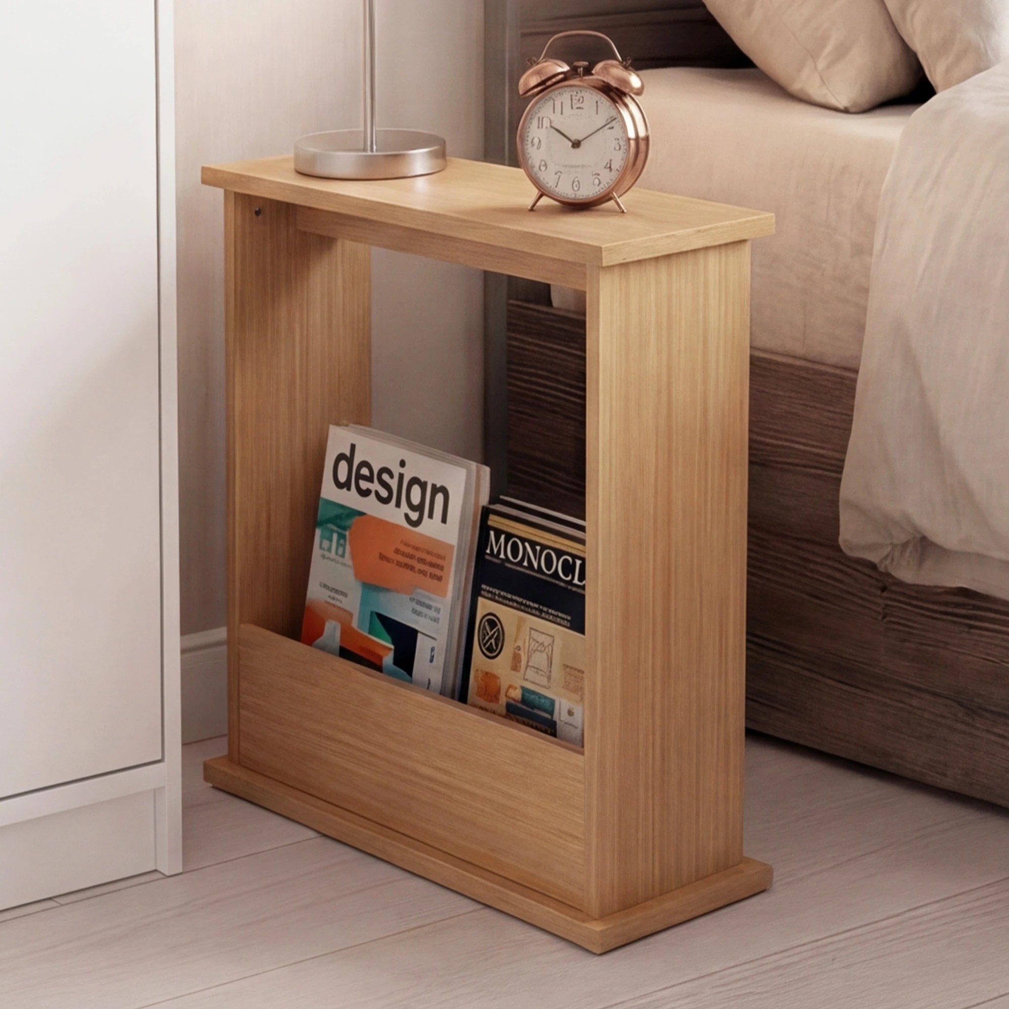 8 Levede Narrow Side Table Magazine Rack Slim End Bedside Storage Table Bedroom, 8 of 8
