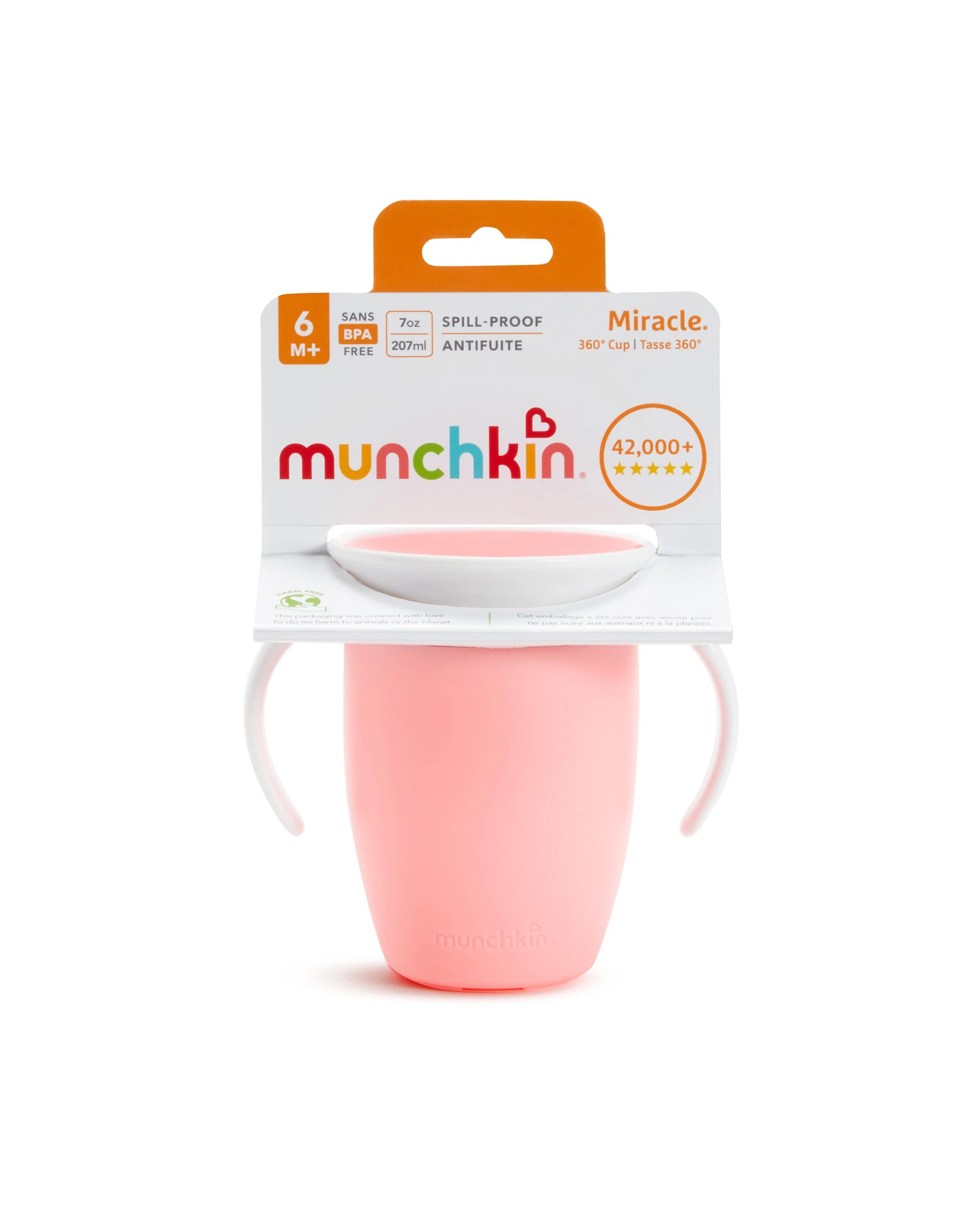 5 Munchkin Miracle 360 Trainer Cup Anti Spill 200ml Baby Toddler 6 Months - Pink, 5 of 6